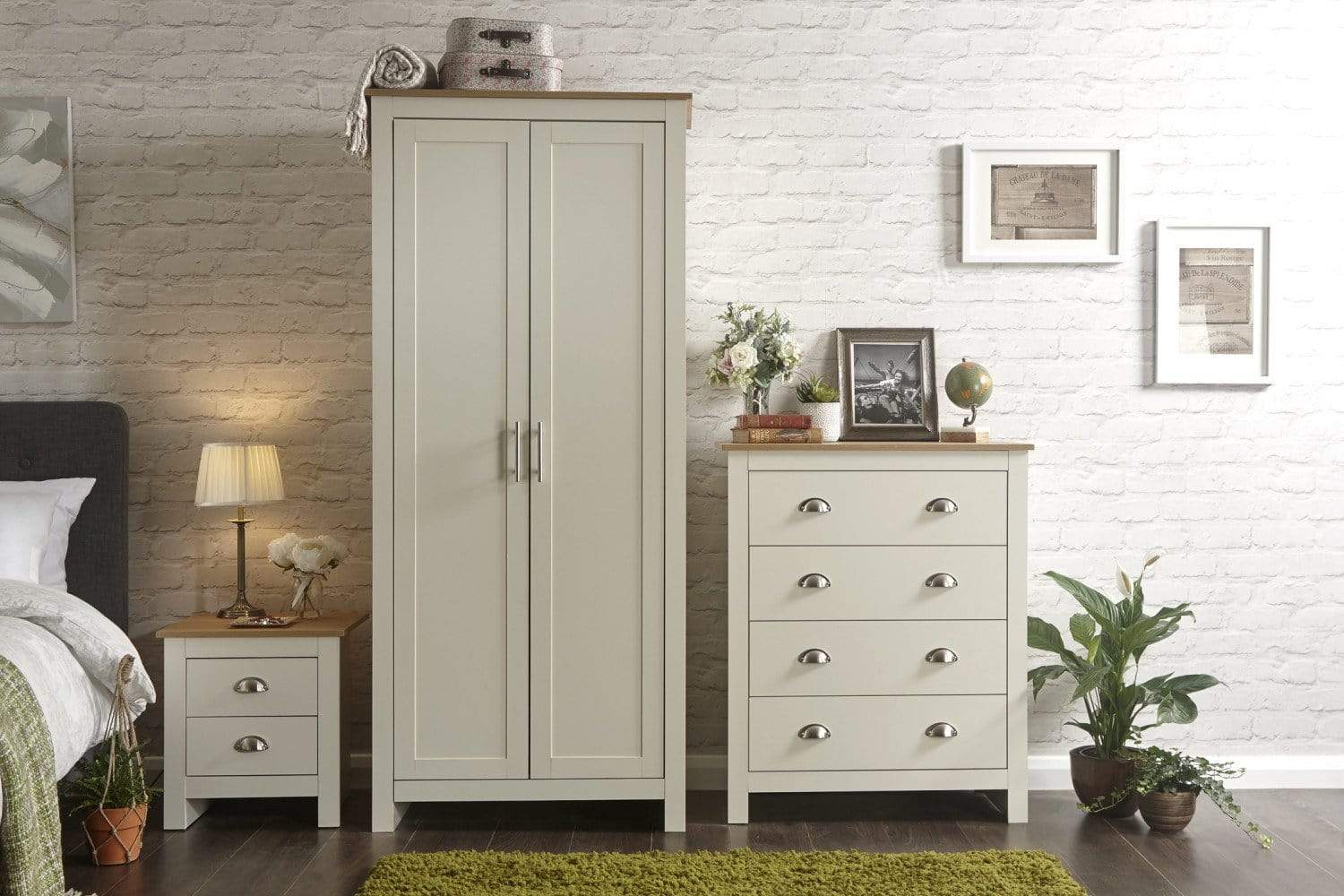 Lancaster 3 Piece Bedroom Set Cream – GFW, view 5