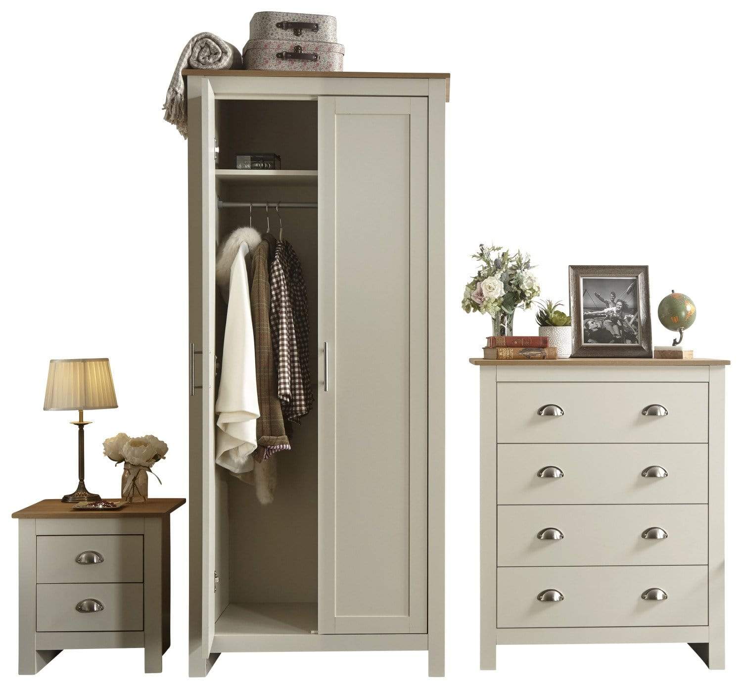Lancaster 3 Piece Bedroom Set Cream – GFW, view 2