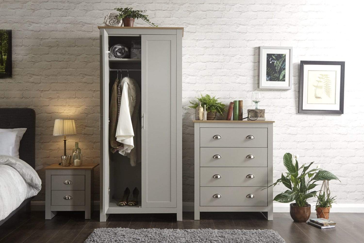 Lancaster 3 Piece Bedroom Set Grey – GFW, view 5