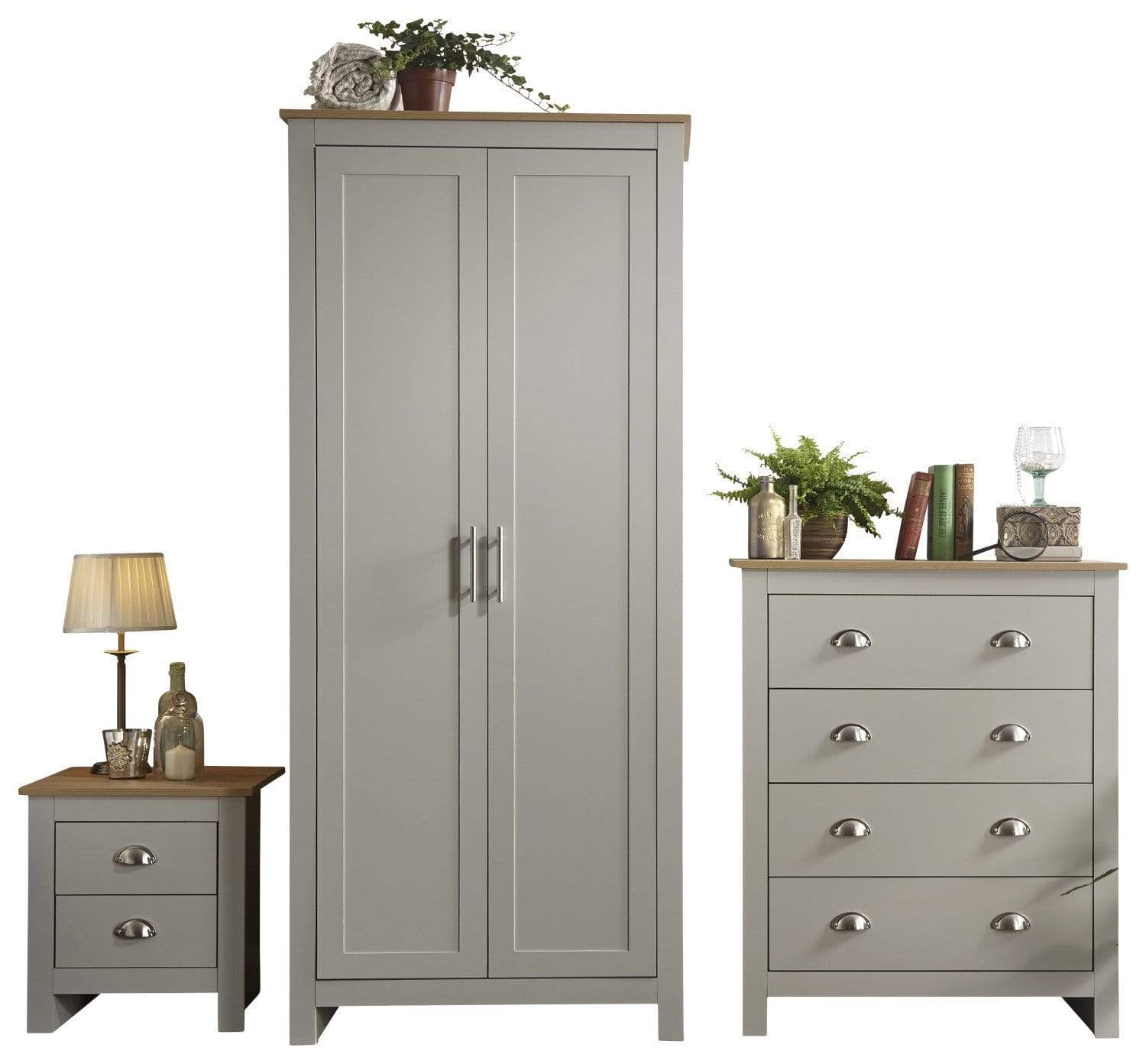 Lancaster 3 Piece Bedroom Set Grey – GFW, view 3