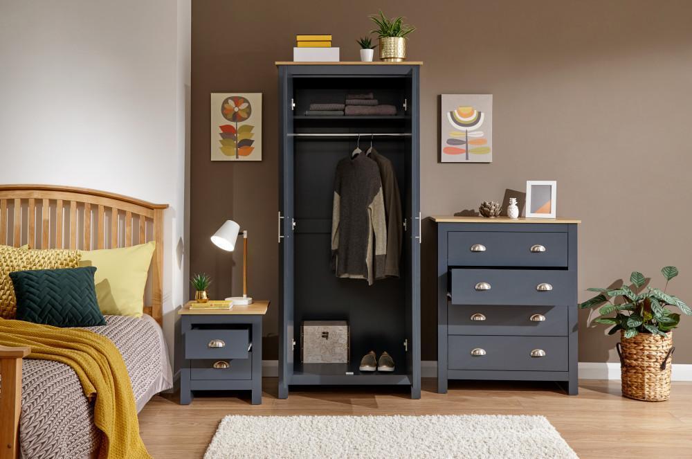 Lancaster 3 Piece Bedroom Set Slate Blue – GFW, view 2