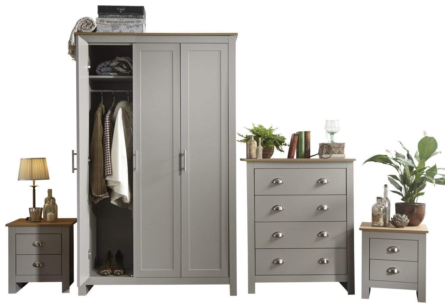 Lancaster 4 Piece Bedroom Set Grey – GFW, view 19