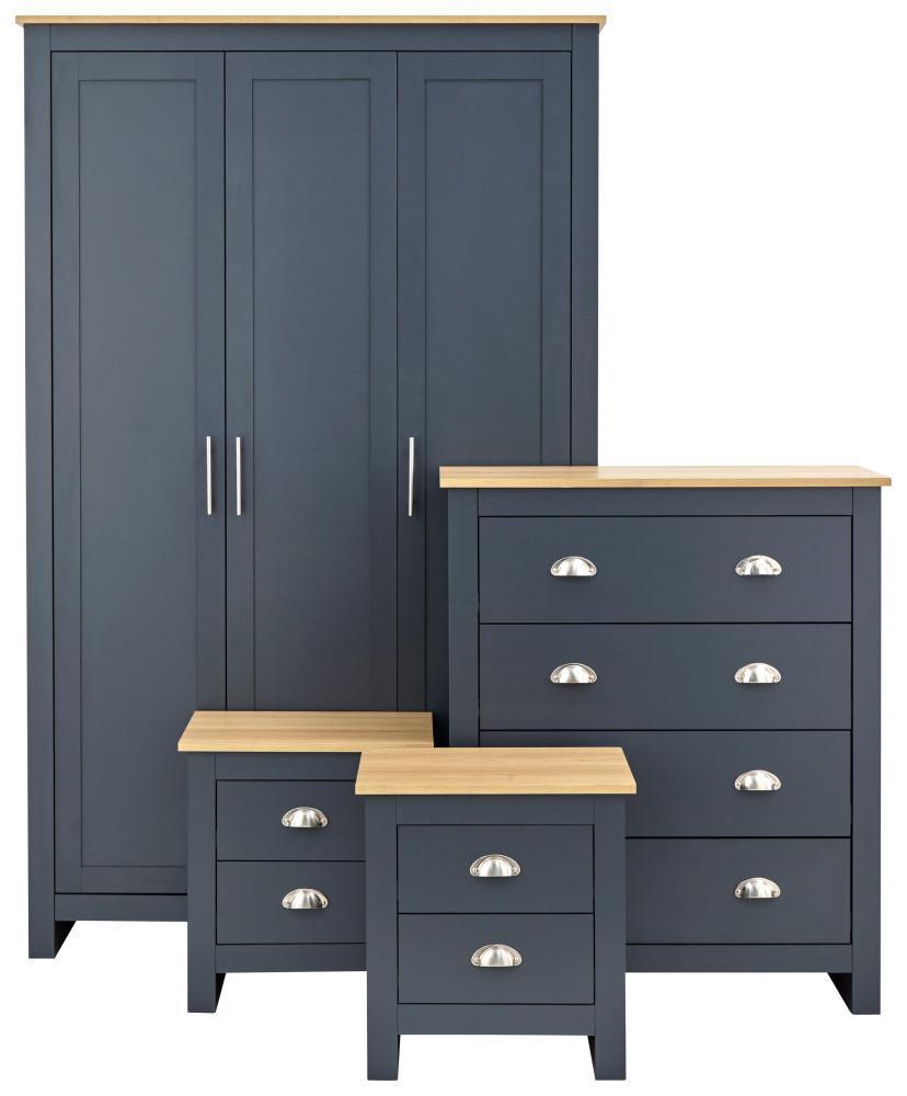 Lancaster 4 Piece Bedroom Set Slate Blue – GFW