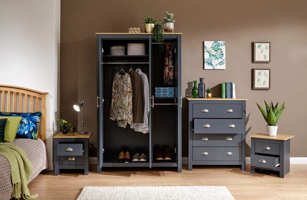 Lancaster 4 Piece Bedroom Set Slate Blue – GFW, view 2