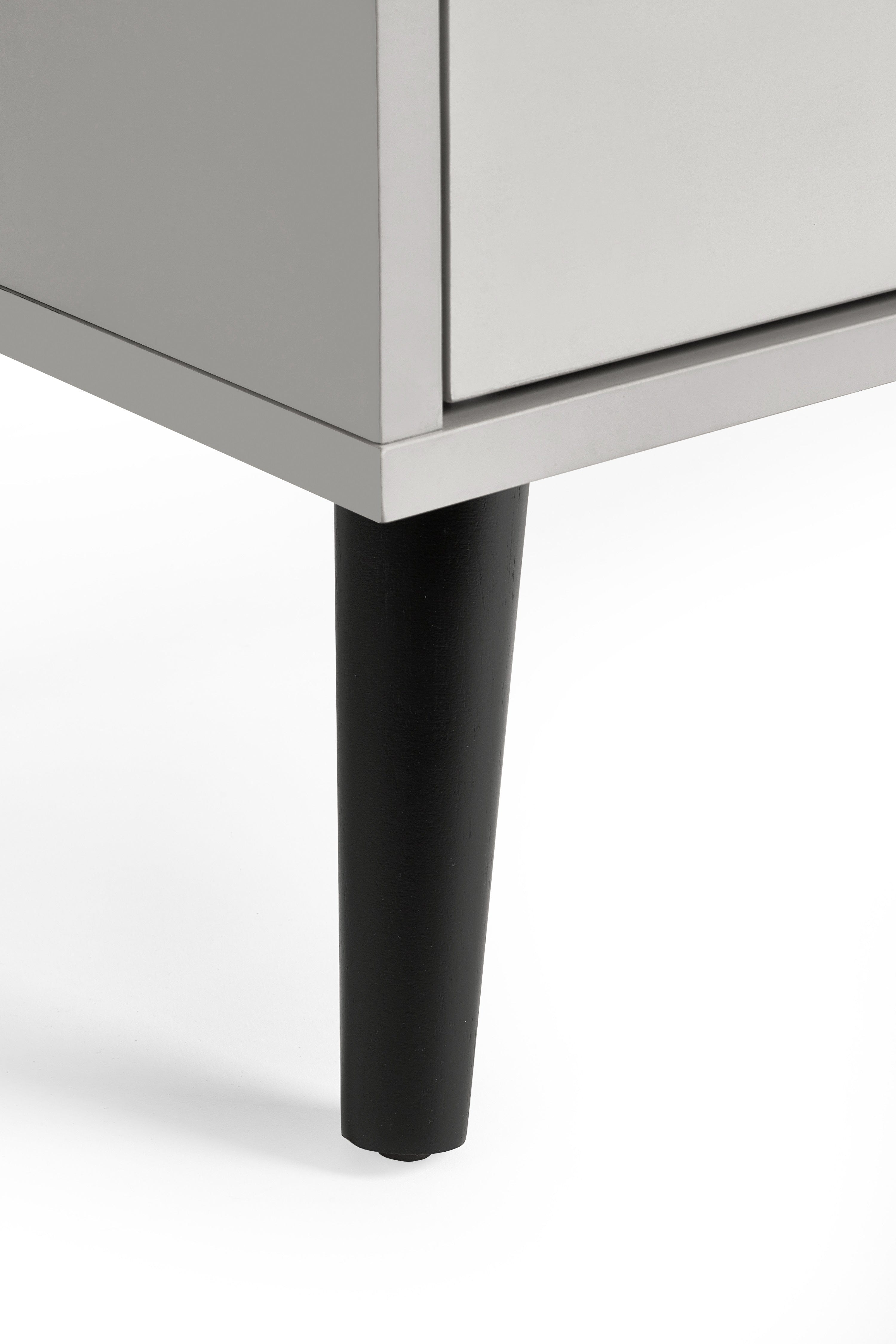 Alba 2 Drawer Bedside - Silk Grey – Julian Bowen, view 4