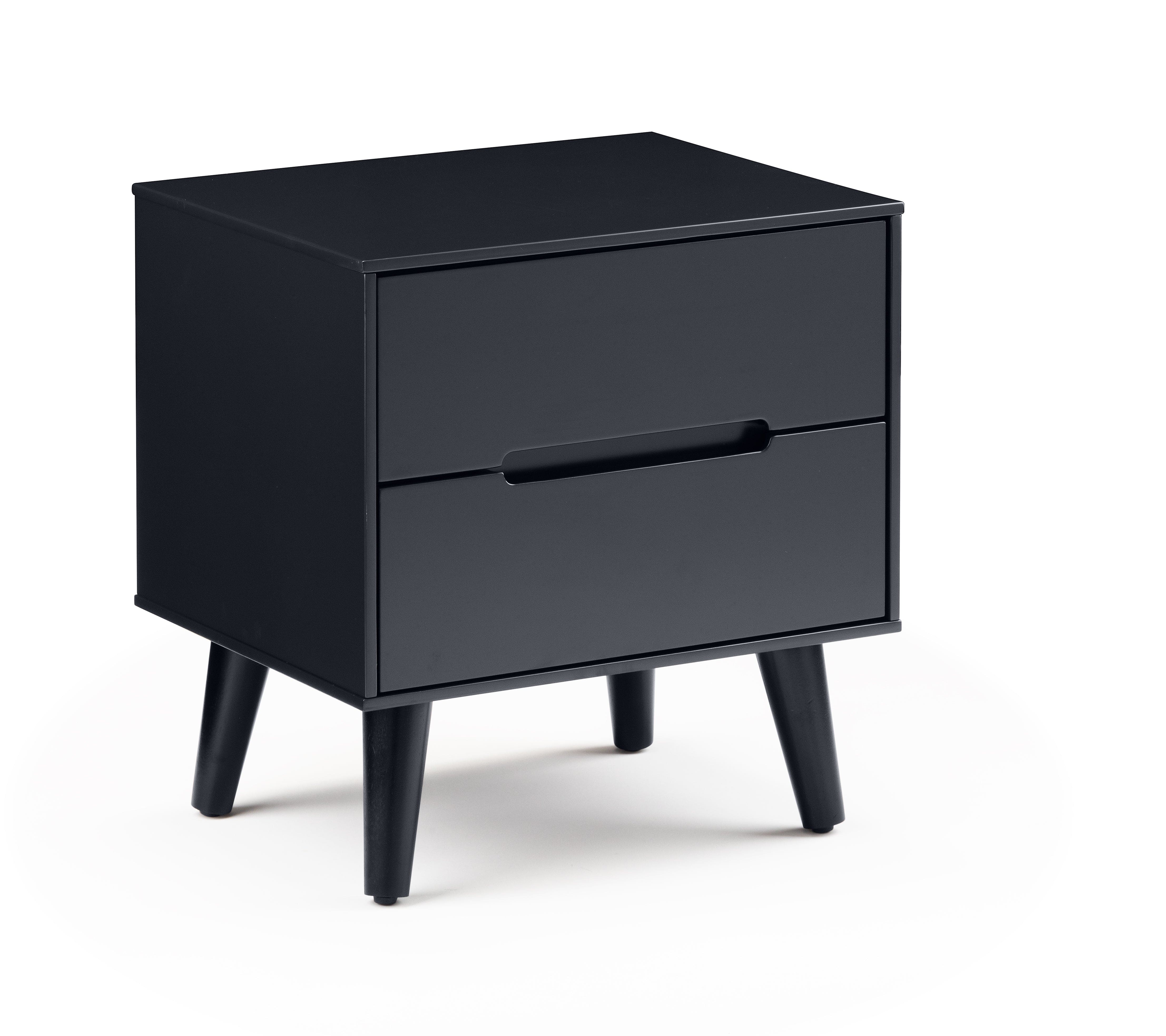 Alicia 2 Drawer Bedside - Anthracite – Julian Bowen