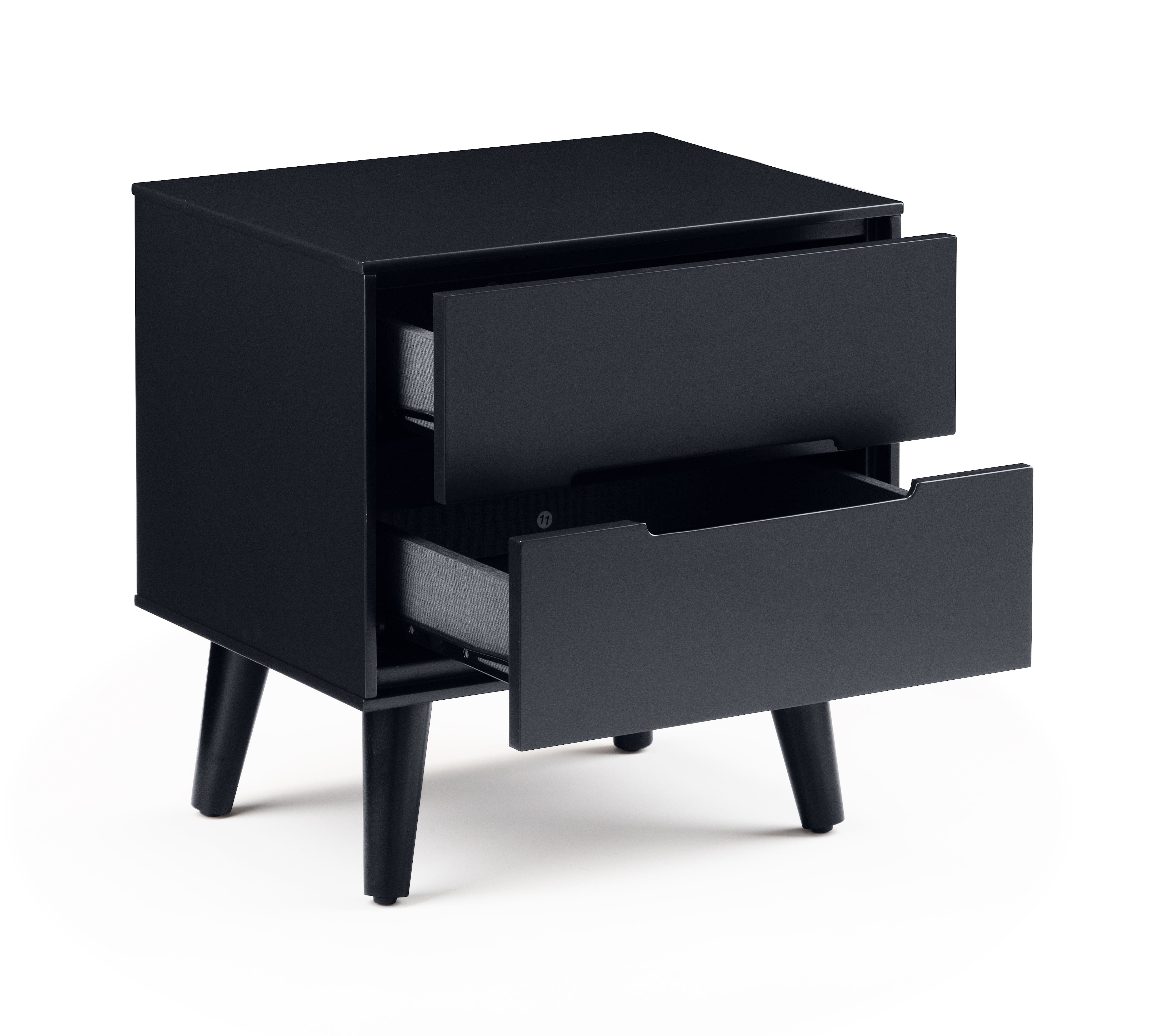 Alicia 2 Drawer Bedside - Anthracite – Julian Bowen, view 3
