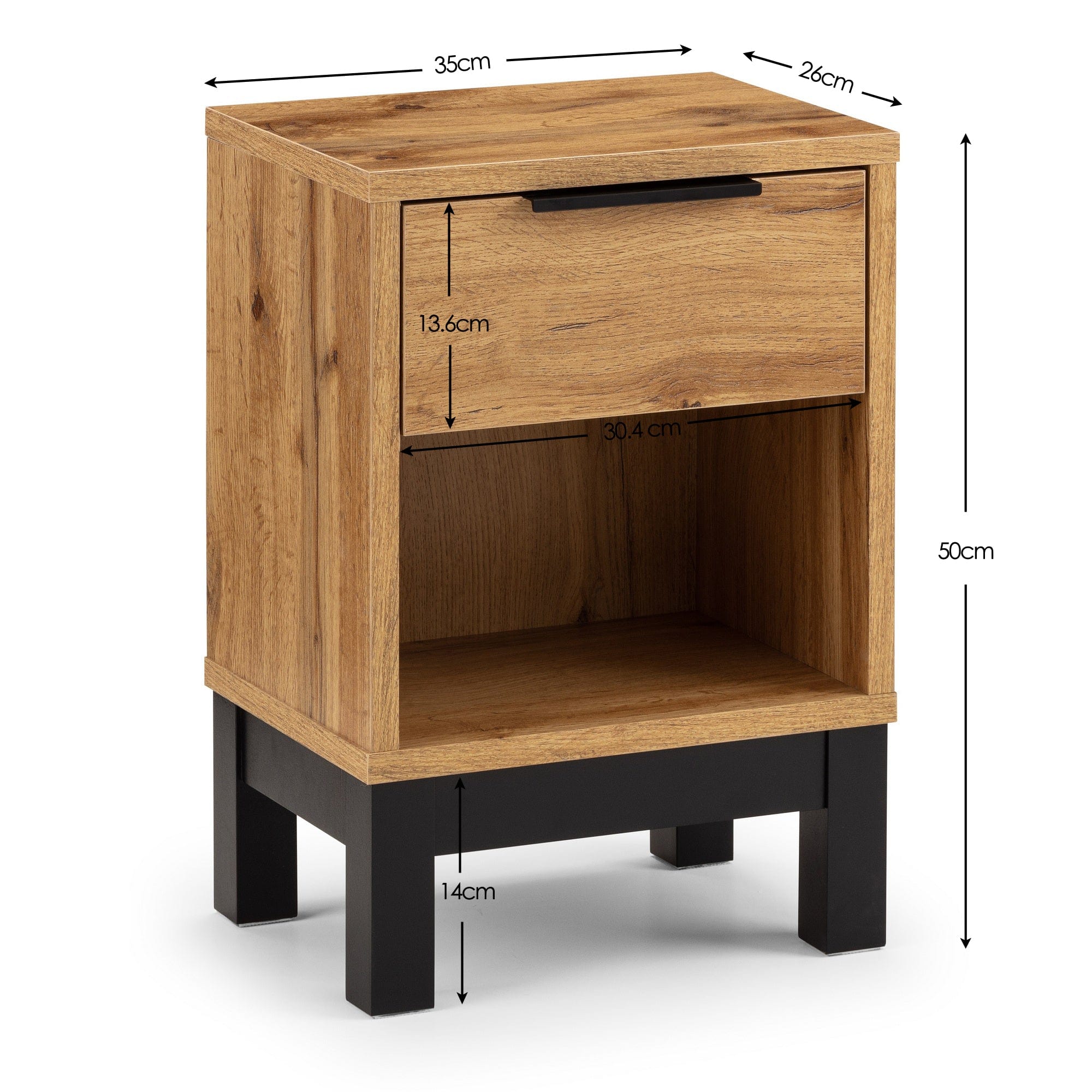 Bali 1 Drawer Bedside – Julian Bowen, view 6