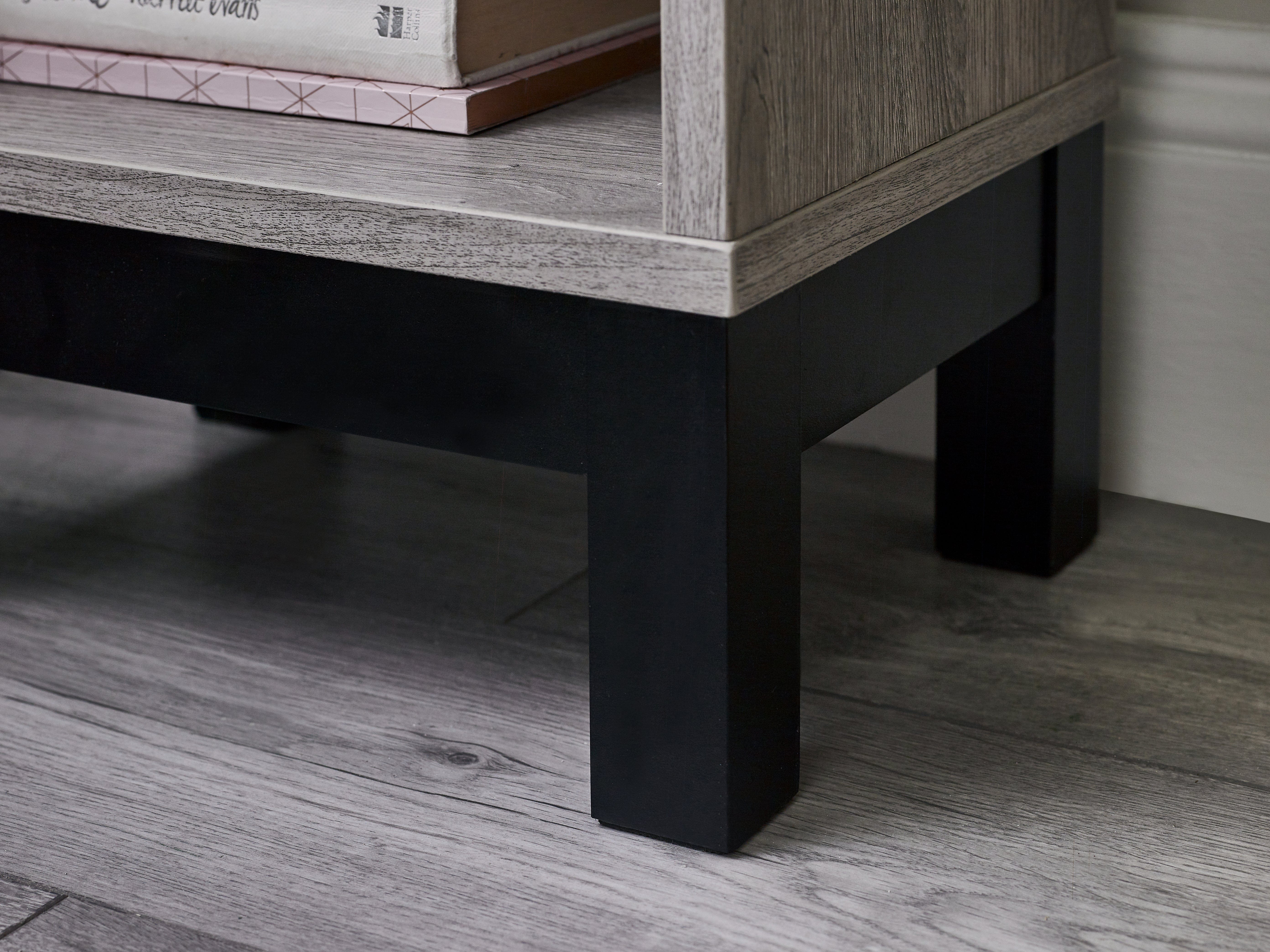Bali 1 Drawer Bedside - Grey Oak – Julian Bowen, view 3