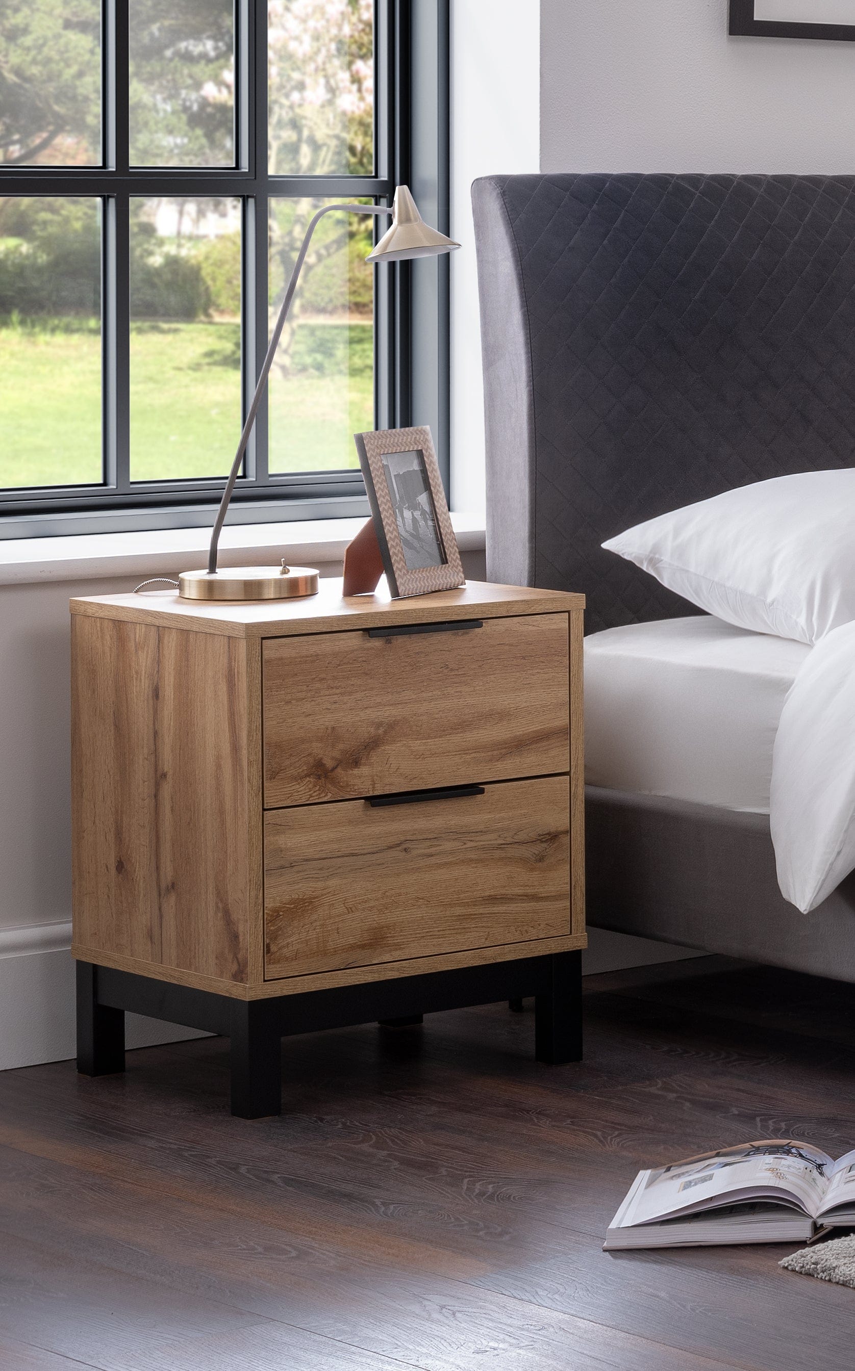 Bali 2 Drawer Bedside – Julian Bowen, view 2