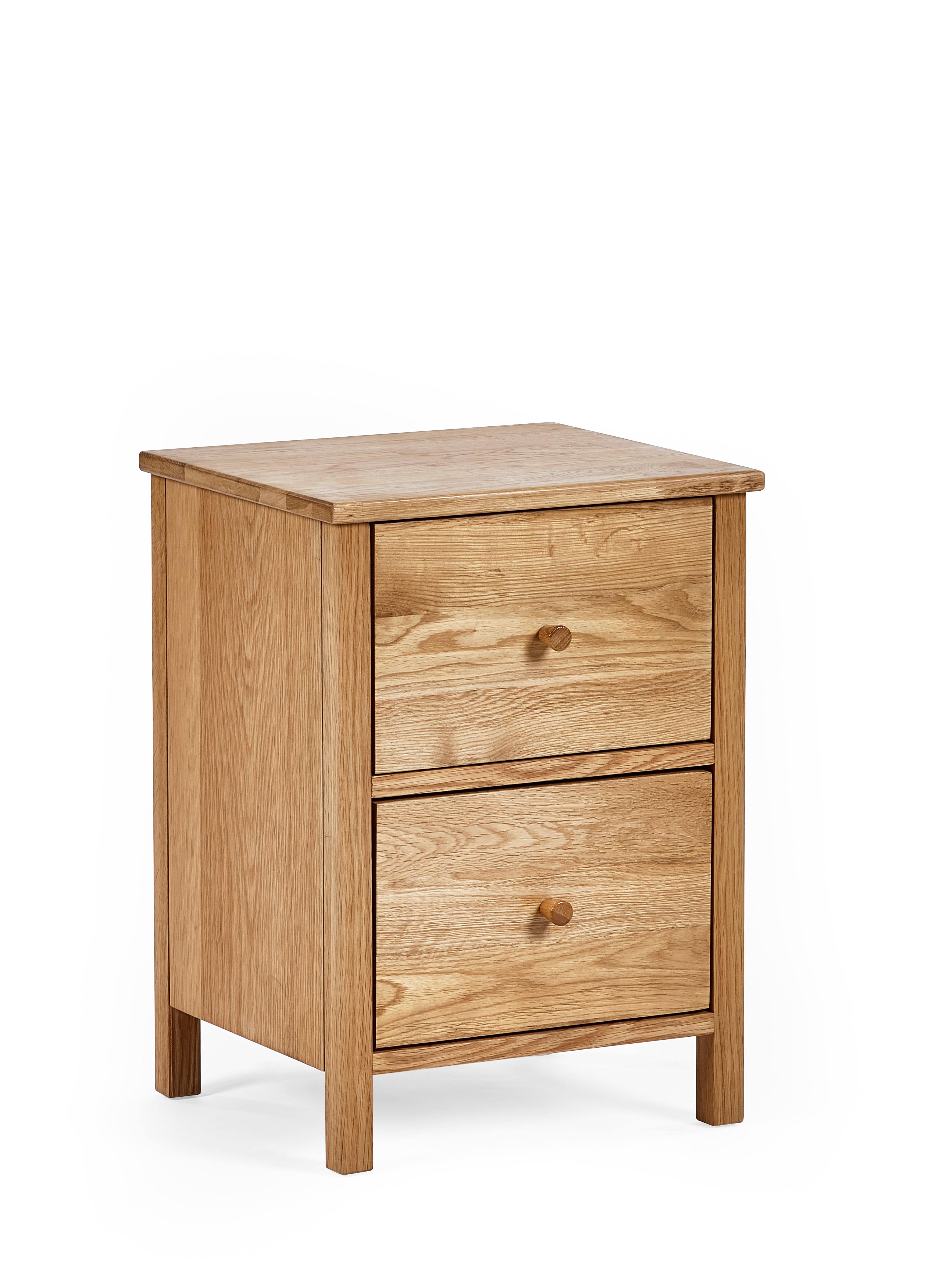 Coxmoor 2 Drawer Bedside - Oak – Julian Bowen