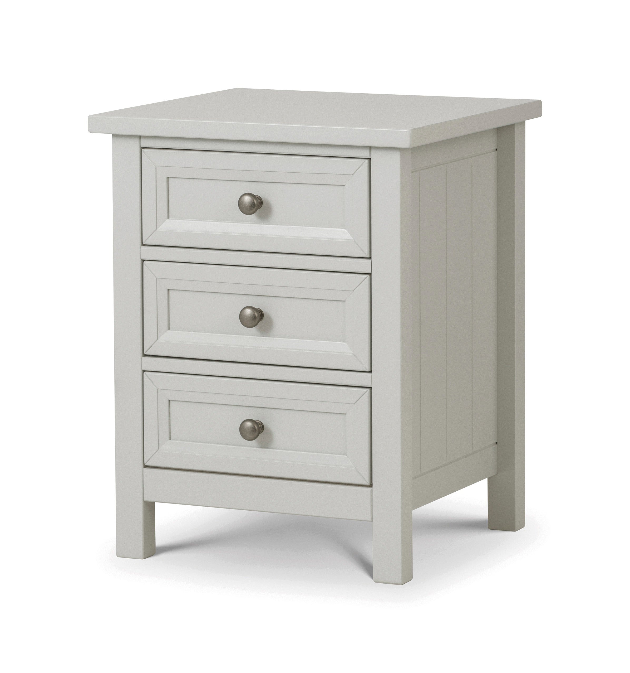 Maine 3 Drawer Bedside- Dove Grey – Julian Bowen