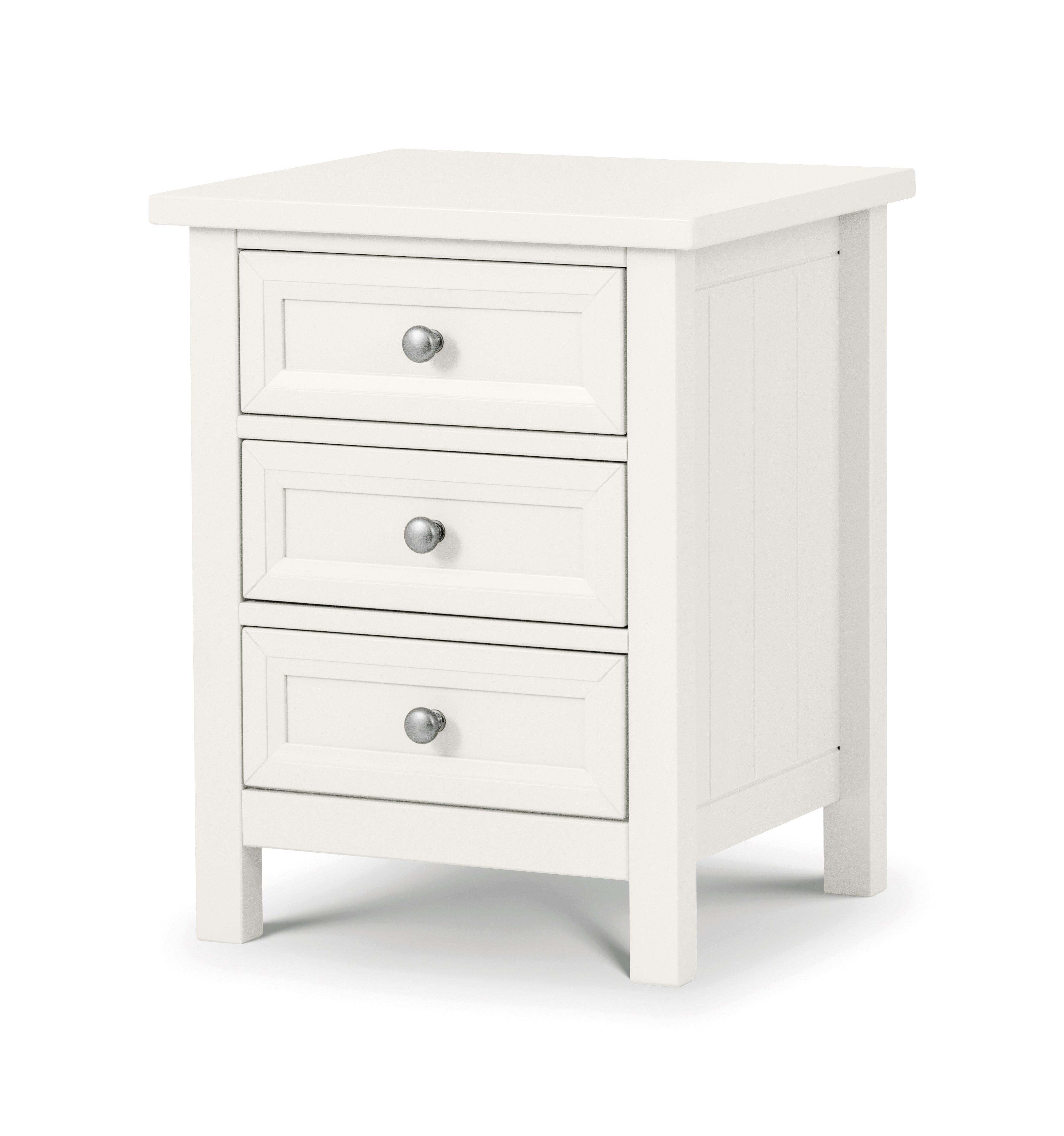 Maine 3 Drawer Bedside - Surf White – Julian Bowen
