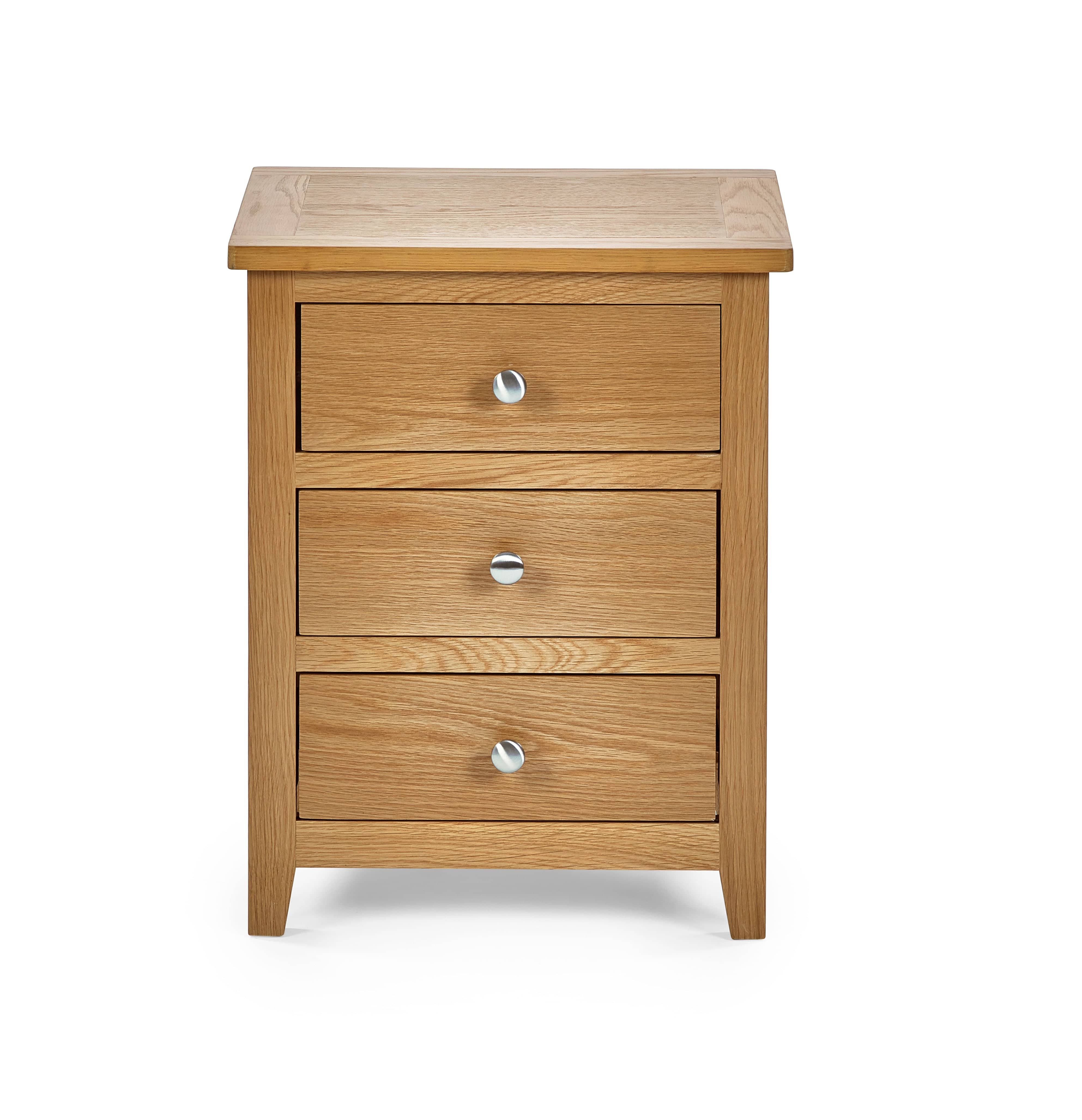 Mallory 3 Drawer Bedside – Julian Bowen, view 3