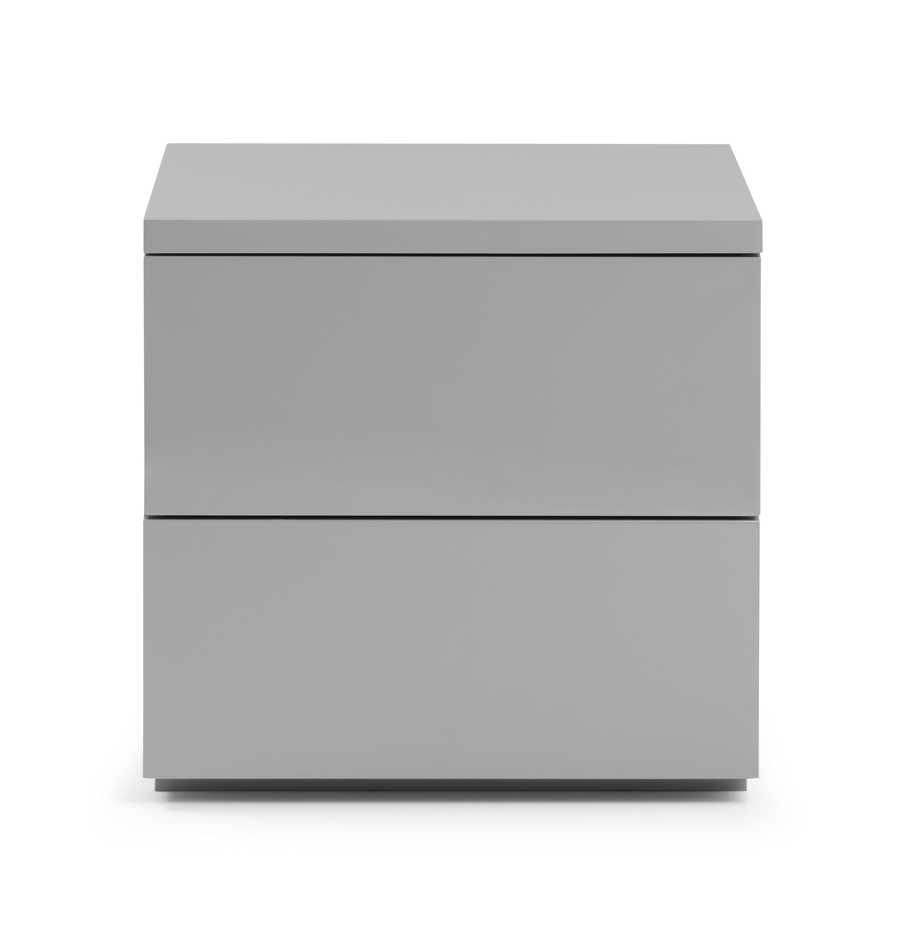 Monaco 2 Drw Bedside - Grey Gloss – Julian Bowen, view 2