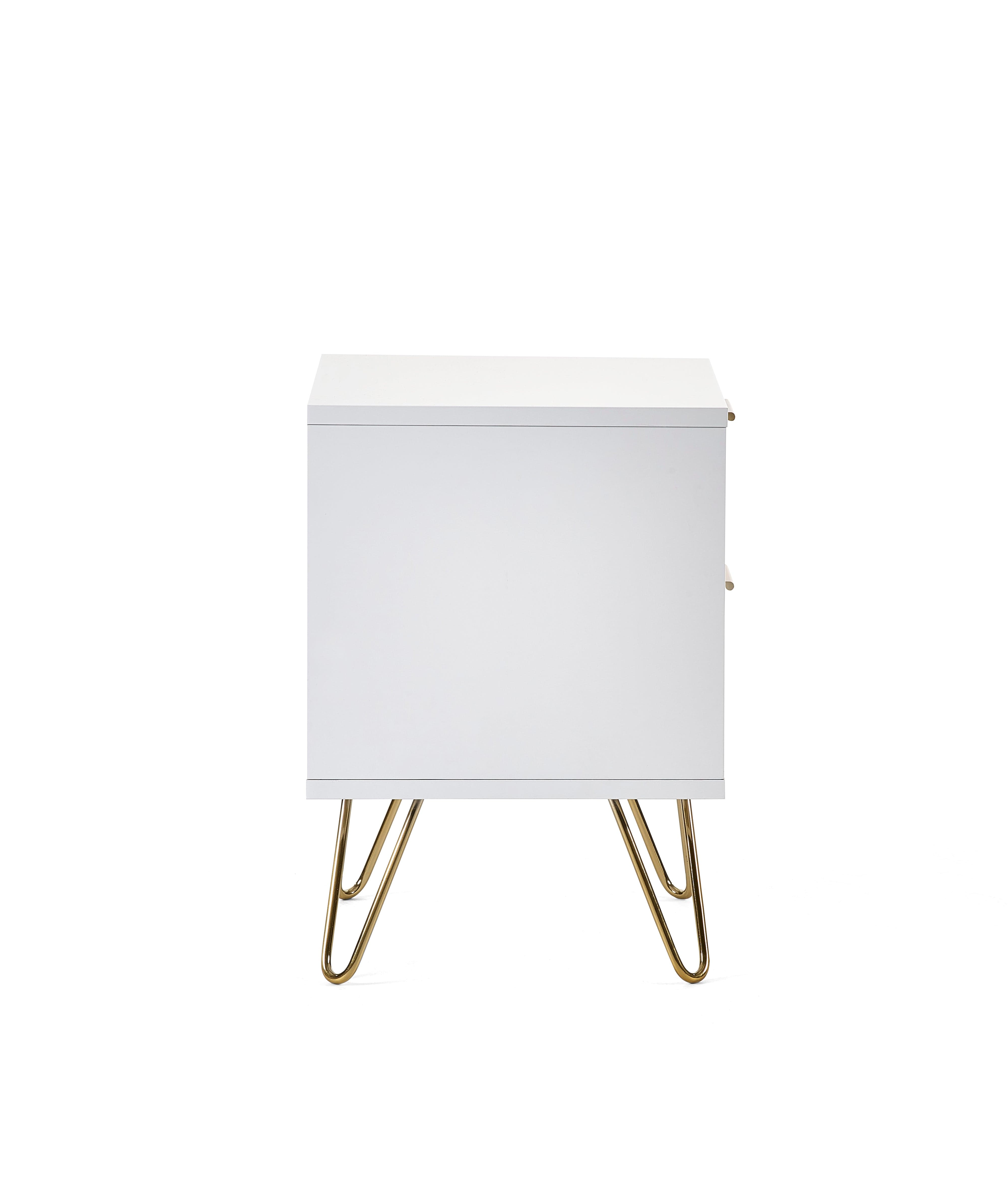 Murano 2 Drawer Bedside - Matt White – Julian Bowen, view 4