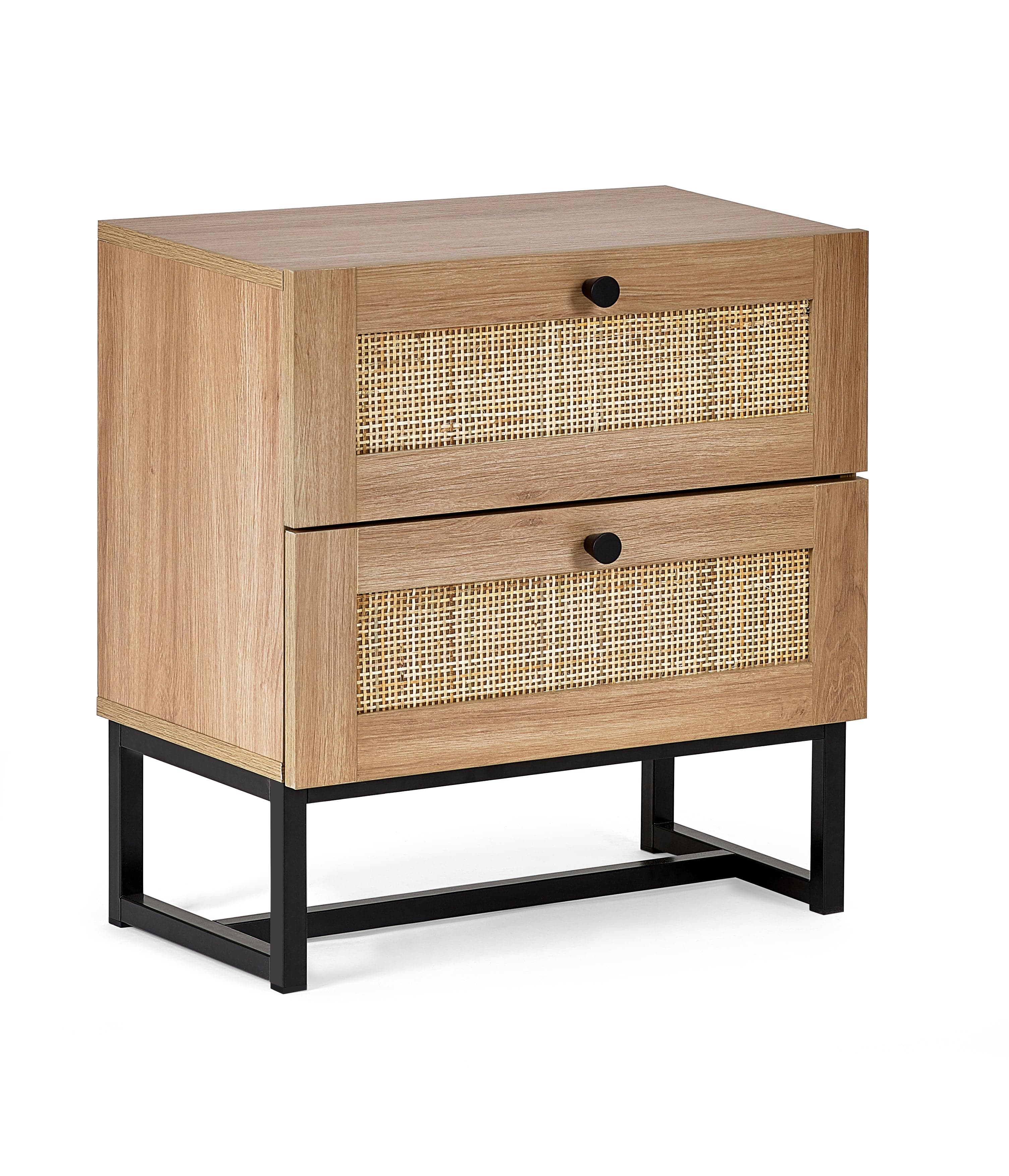 Padstow 2 Drawer Bedside - Oak – Julian Bowen