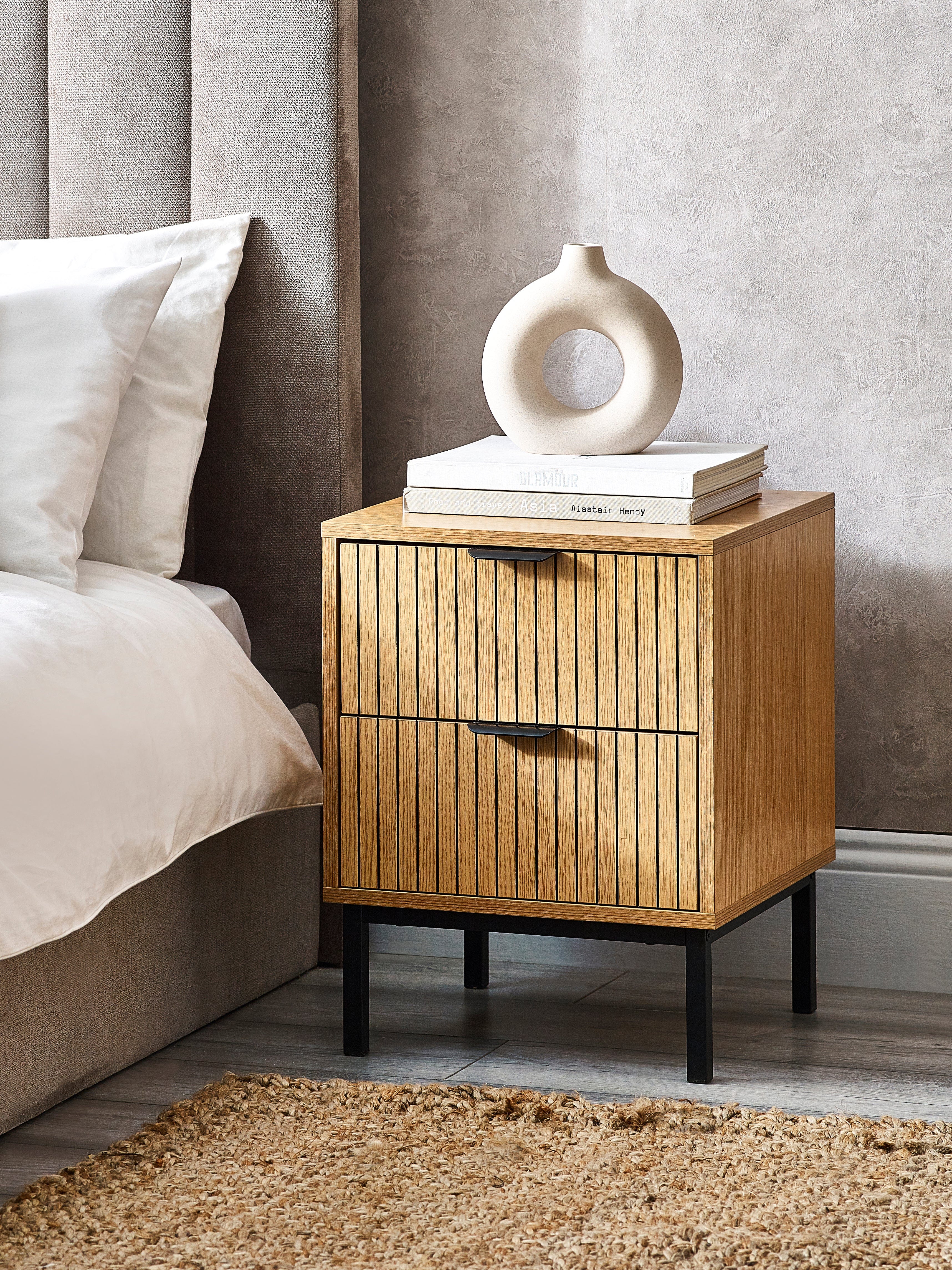Sia 2 Drawer Bedside – Julian Bowen, view 2