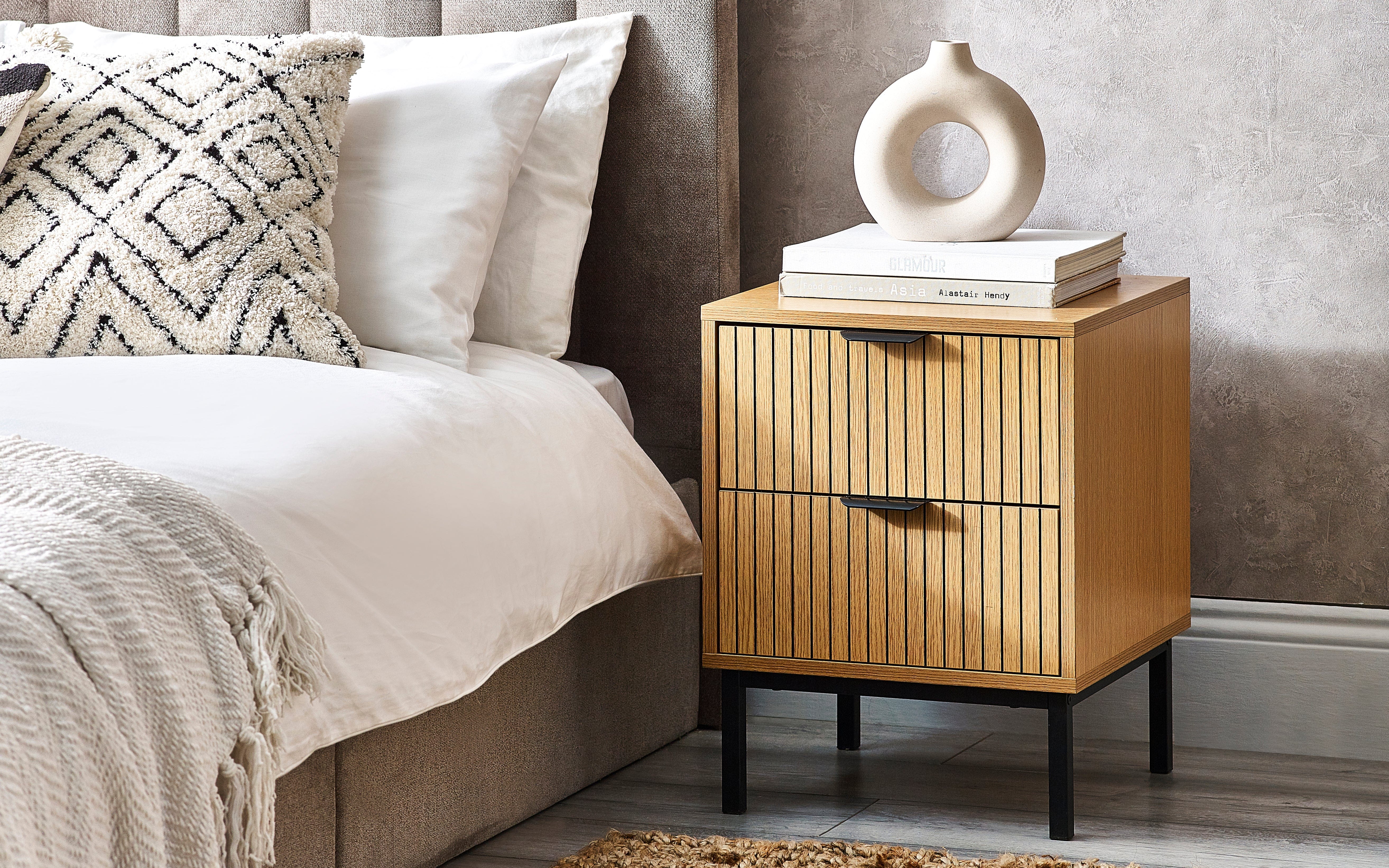 Sia 2 Drawer Bedside – Julian Bowen, view 3