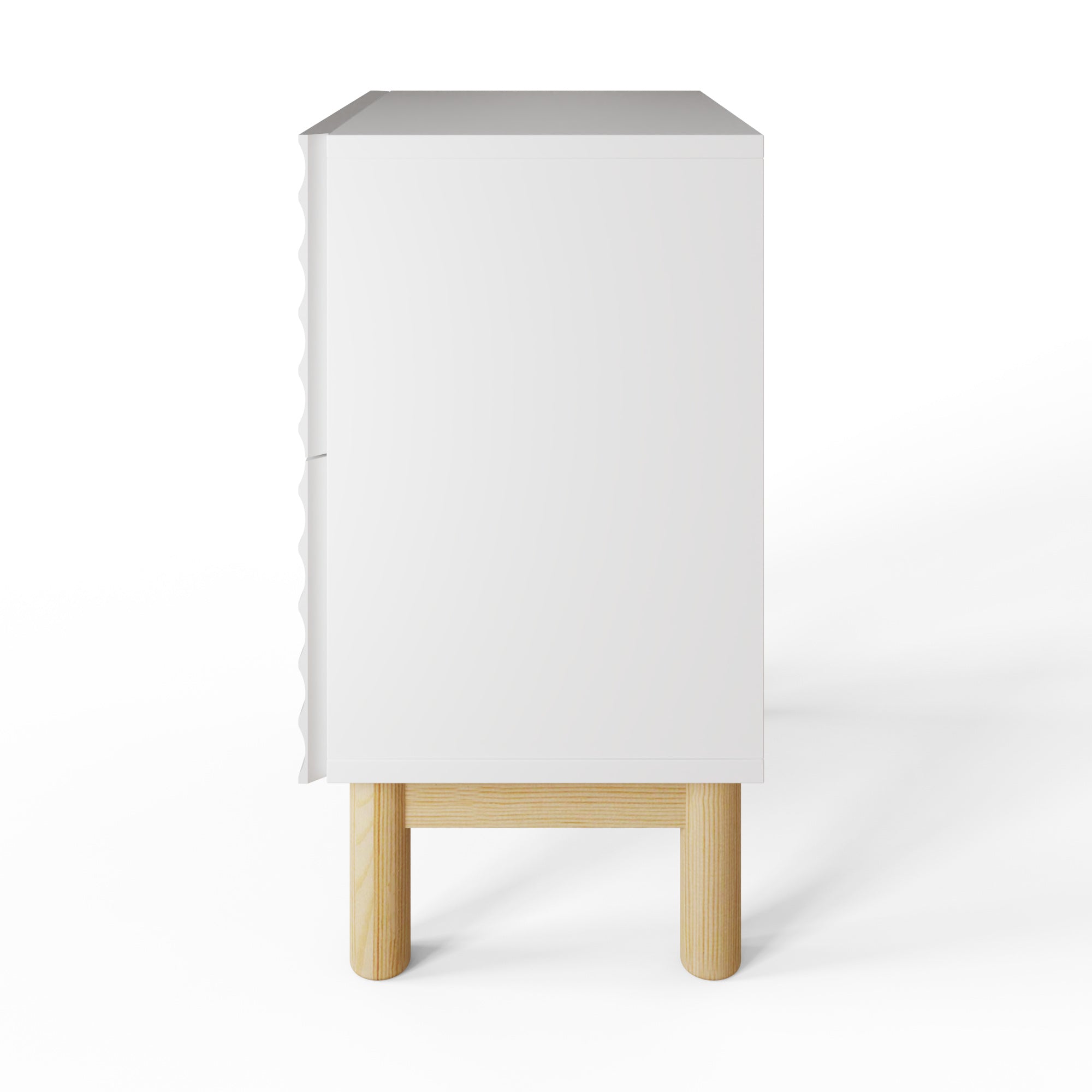 Karla Ribbed 2 Drawer Bedside Pair – White