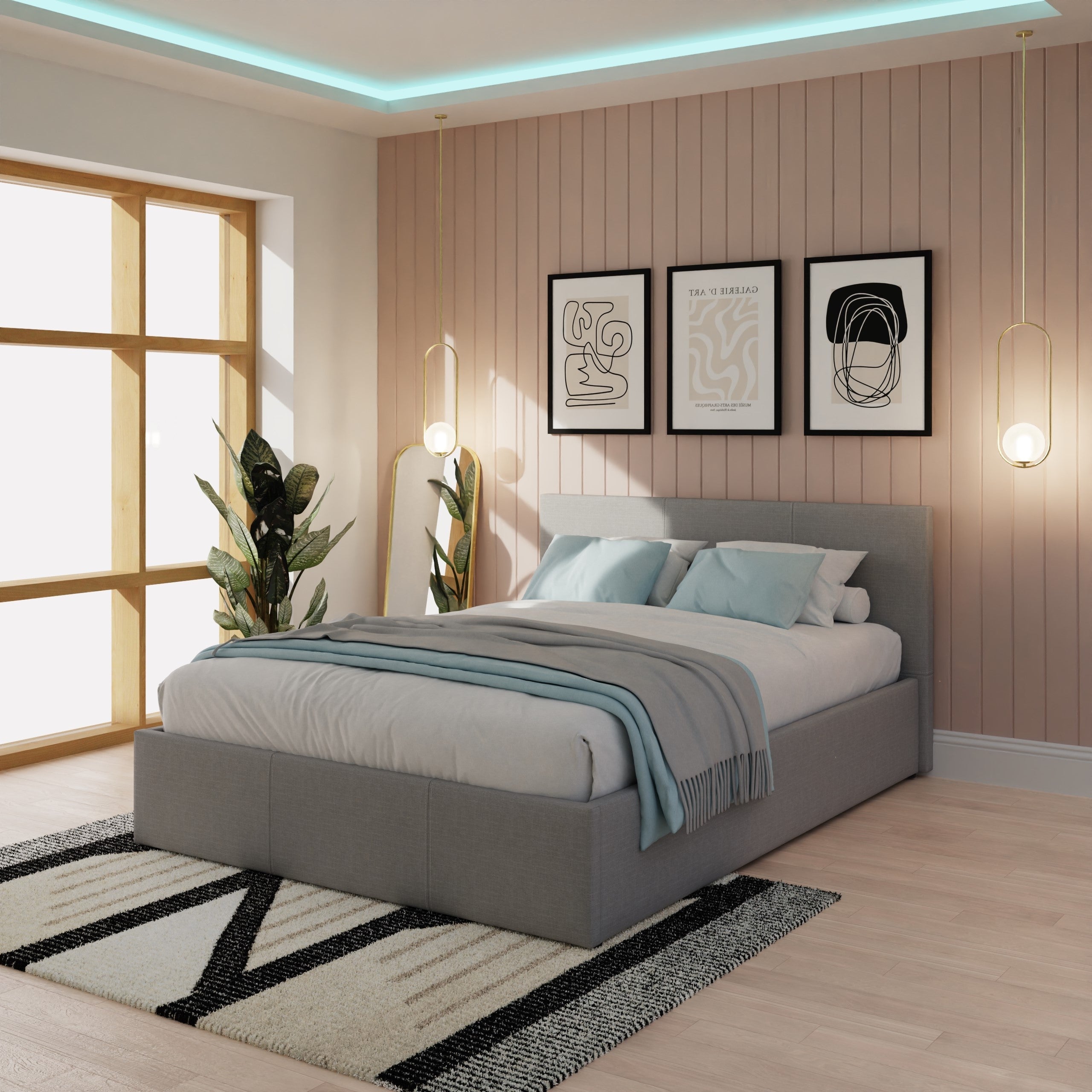 End Lift Ottoman Bed Grey – GFW, view 11