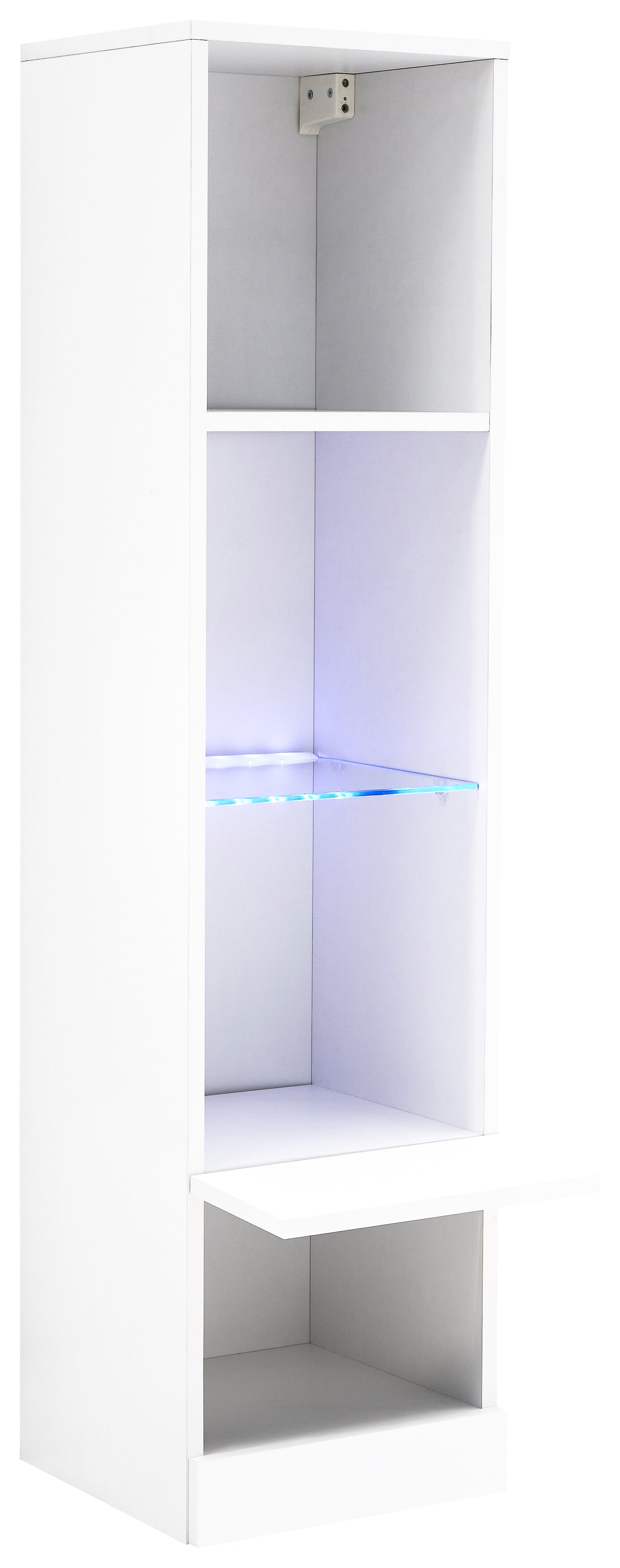 Galicia Tall Shelf Unit With Led White – GFW, view 12