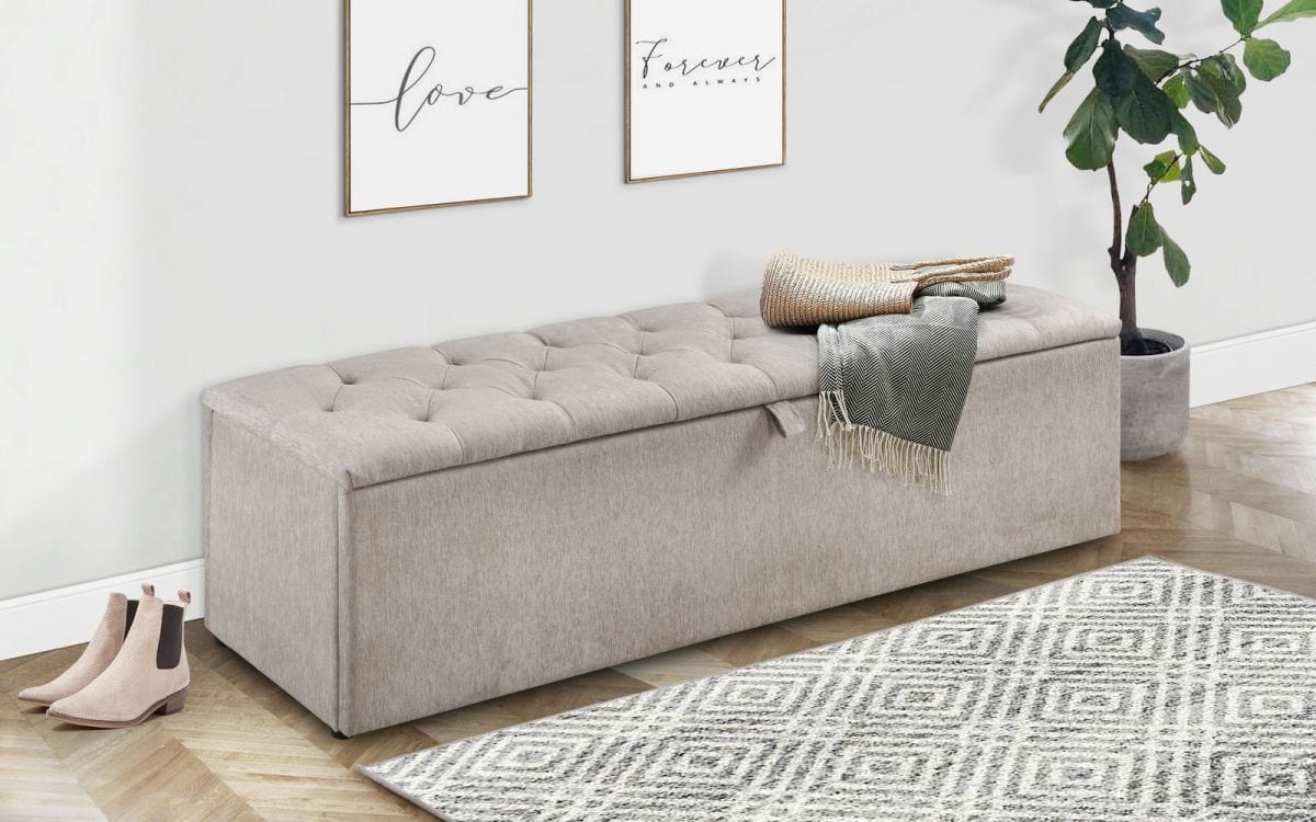 Ravello Blanket Box Mink Chinelle – Julian Bowen