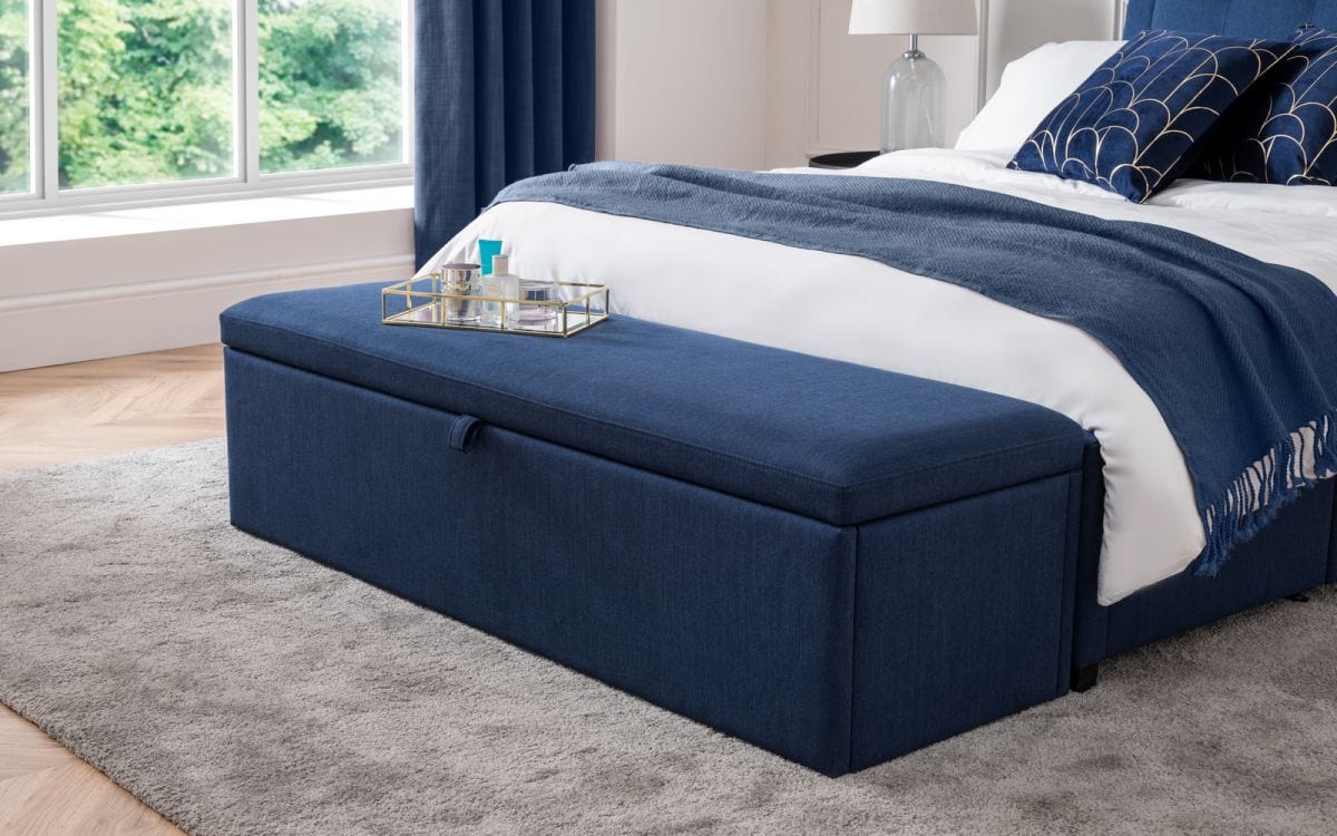 Sorrento Blanket Box - Blue – Julian Bowen, view 3