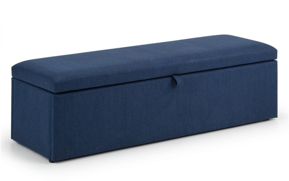 Sorrento Blanket Box - Blue – Julian Bowen, view 2
