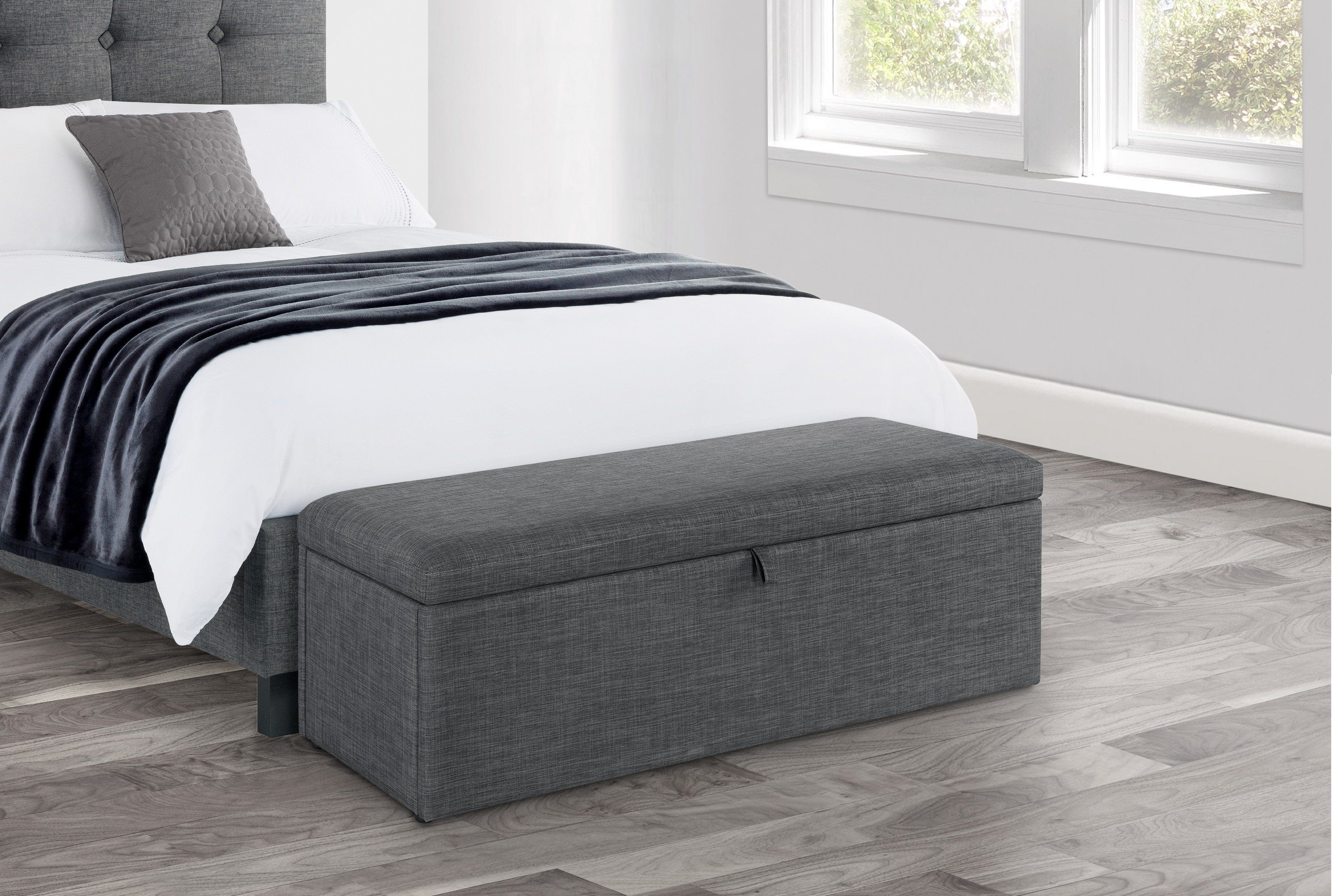 Sorrento Blanket Box Slate Linen - Slate Grey – Julian Bowen