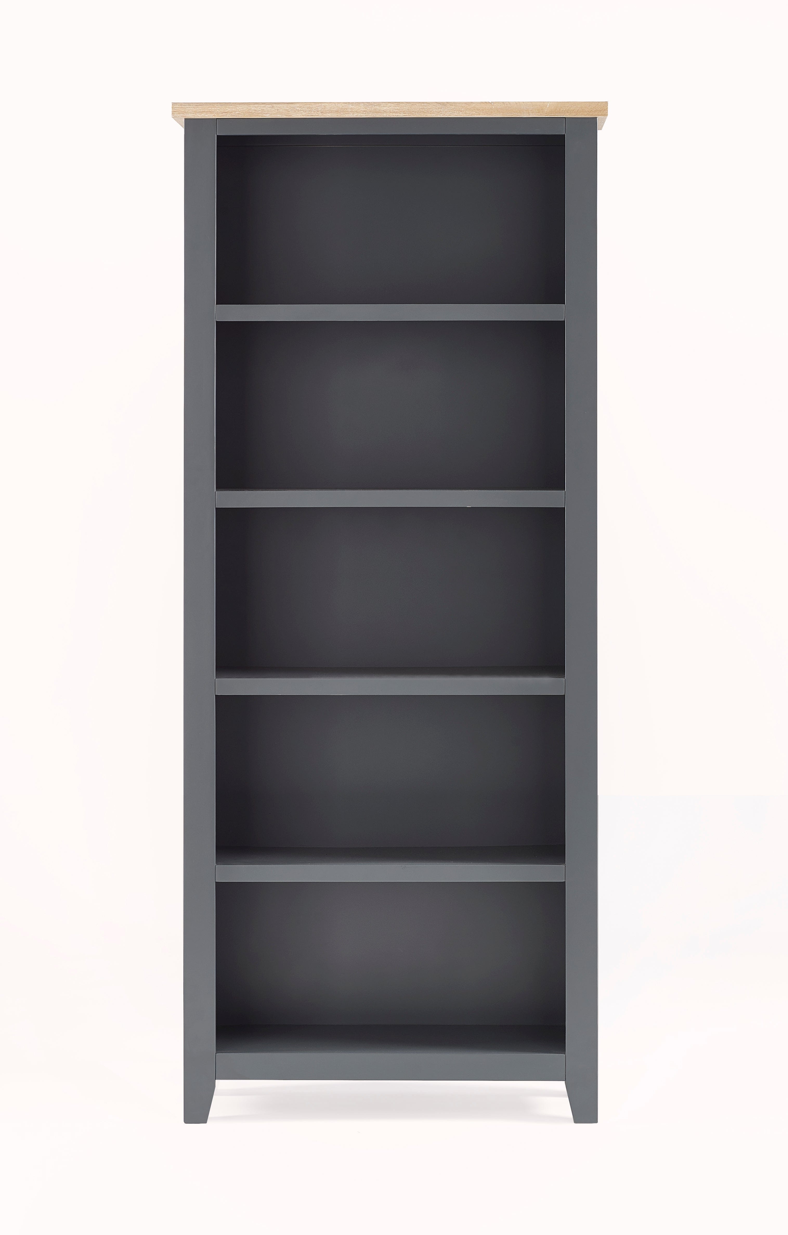 Bordeaux Tall Bookcase Dark Grey – Julian Bowen, view 3
