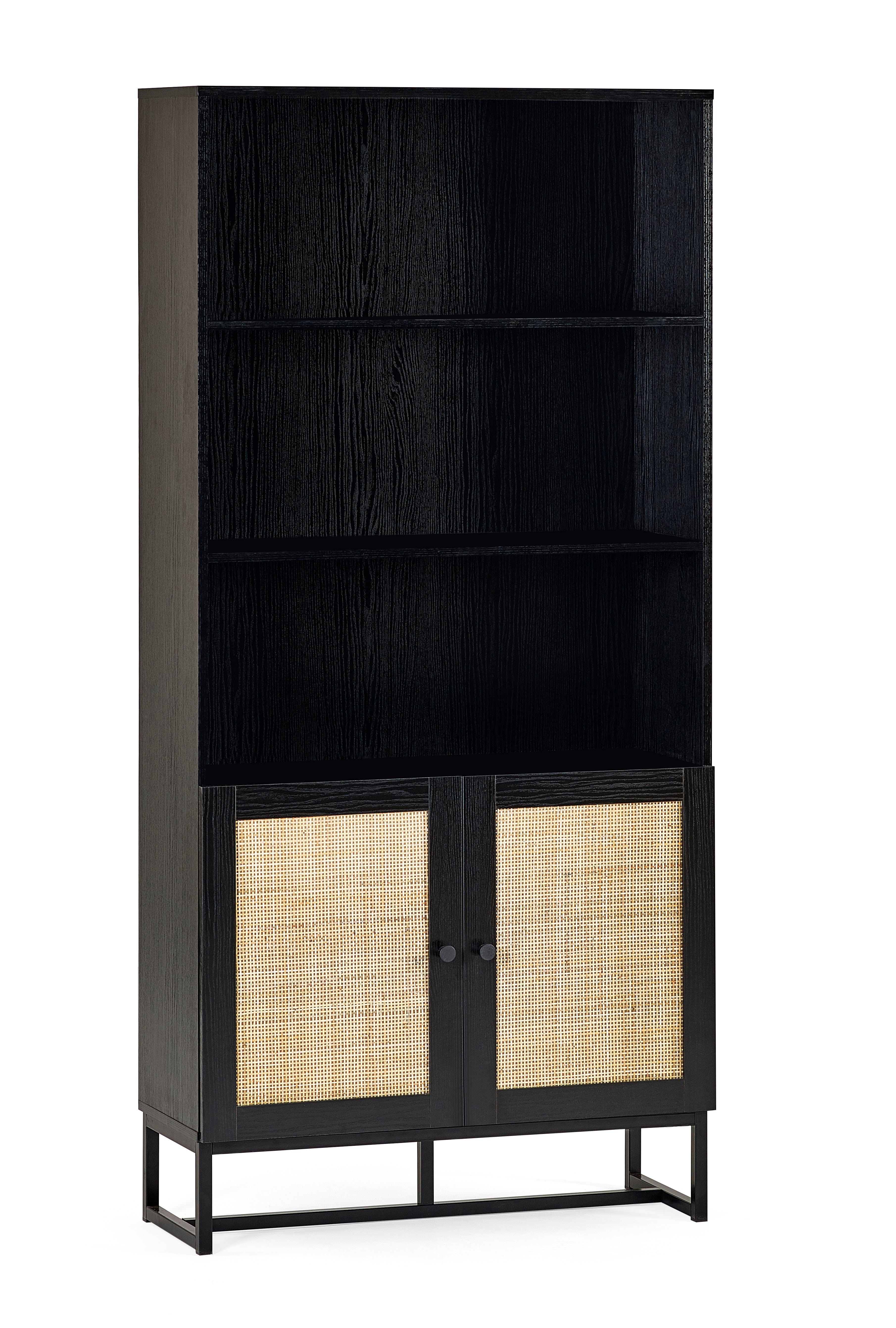 Padstow Tall Bookcase - Black – Julian Bowen