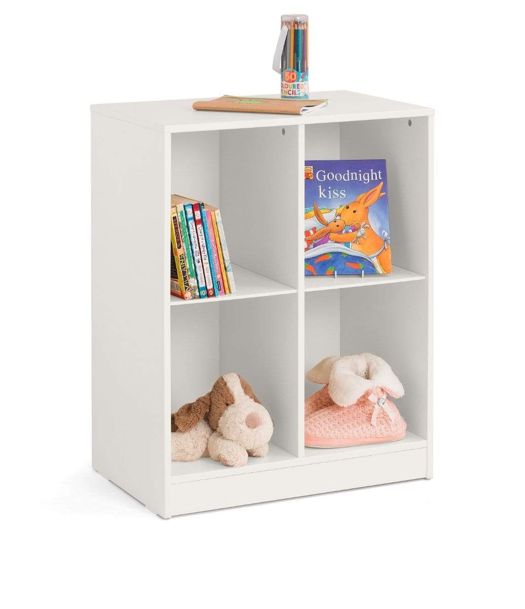 Julian Bowen BOOKCASE Pluto Cube Bookcase Stone White Bed Kings