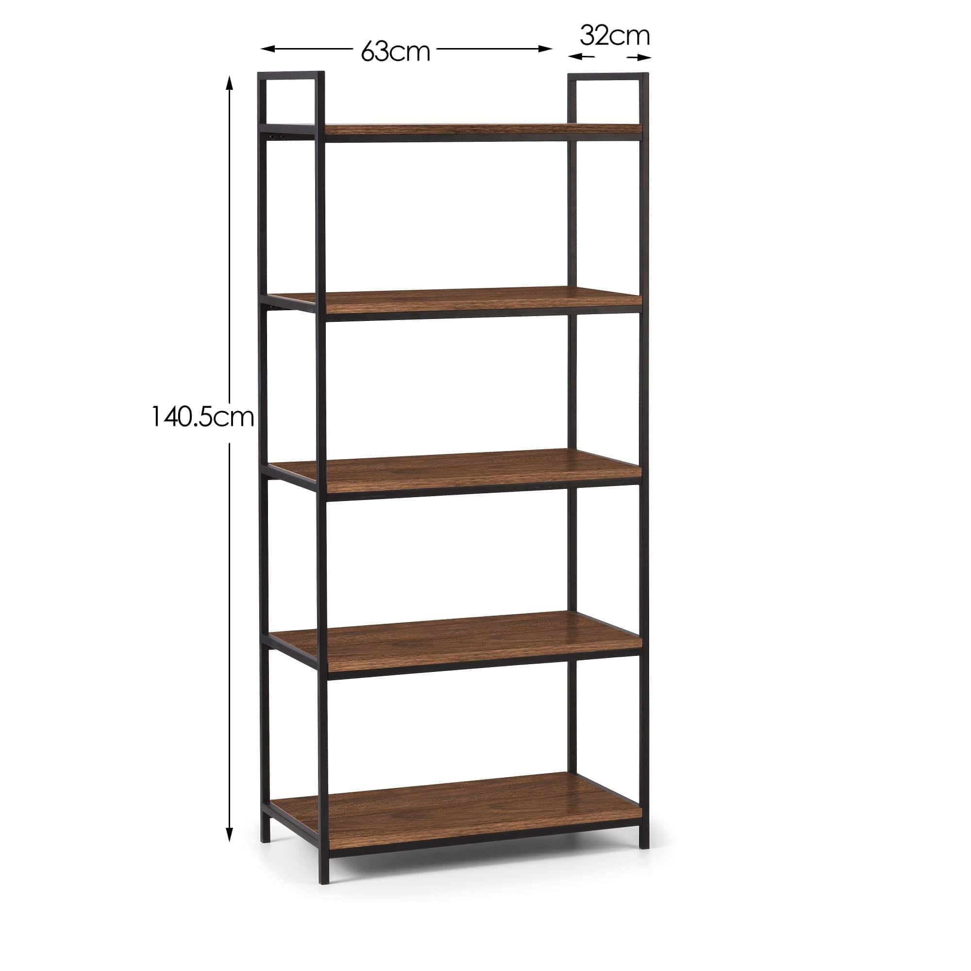 Tribeca Tall Bookcase - Walnut – Julian Bowen, view 3