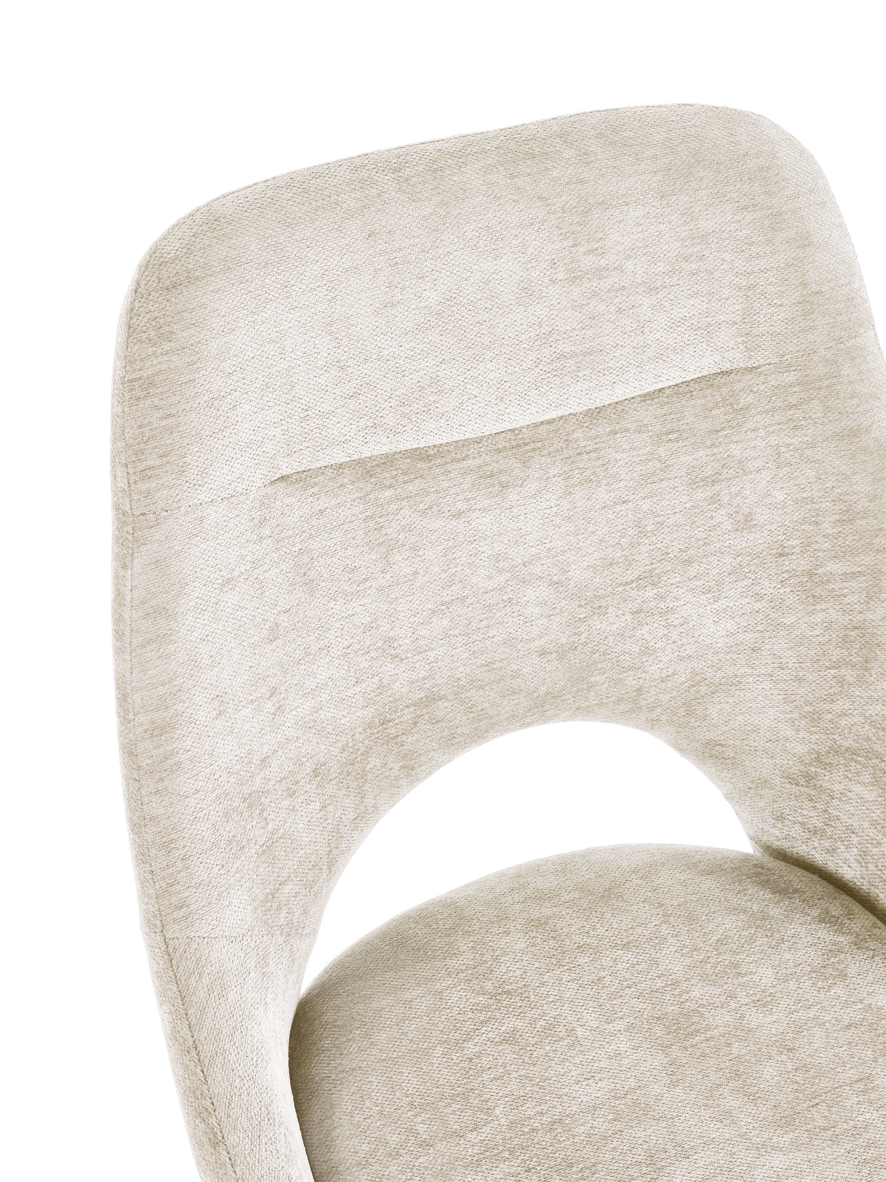 Jonah Cream Chenille Upholstered Dining Chairs (Set of 2) – Julian Bowen, view 5
