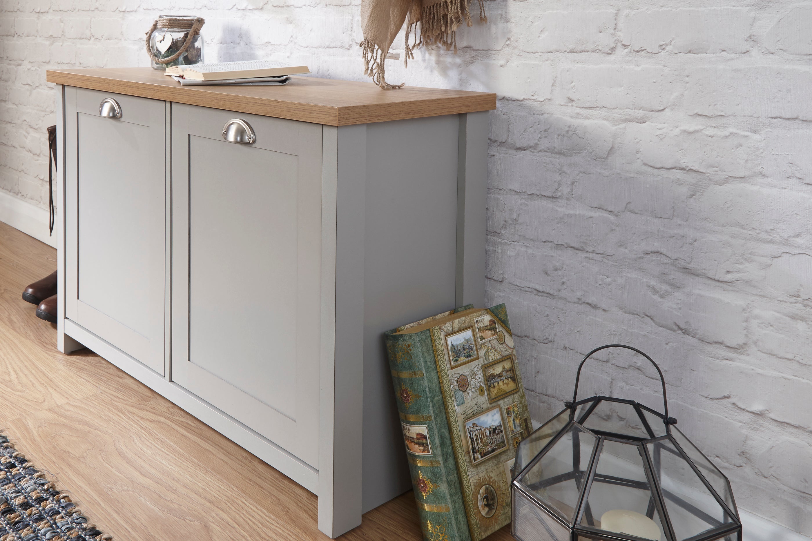 Lancaster Shoe Storage Grey – GFW, view 14