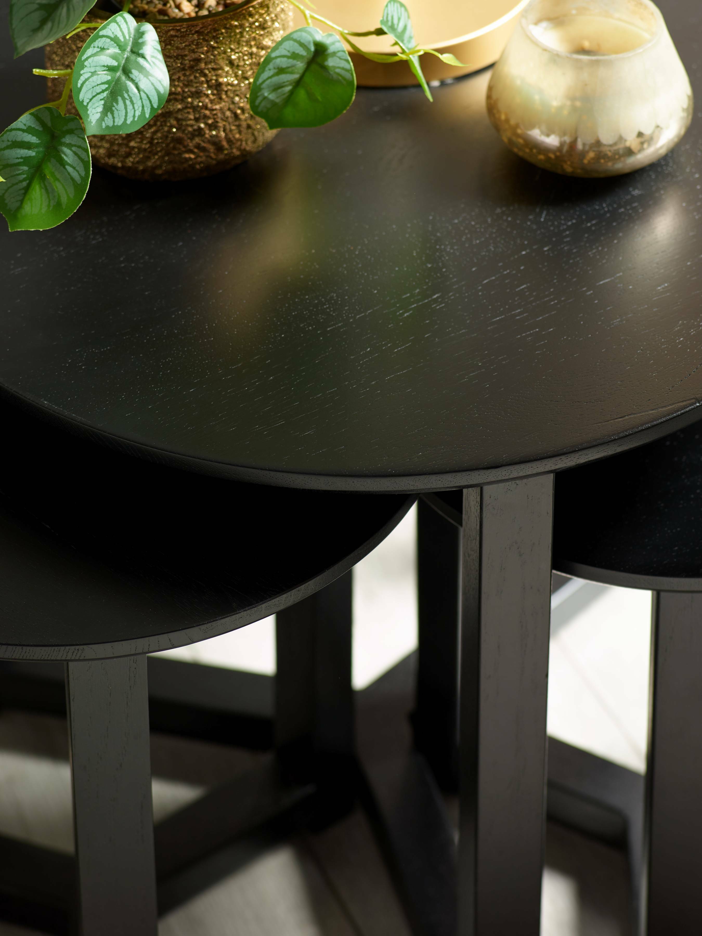 Nidri Black Nest Of 3 Tables – Julian Bowen, view 5