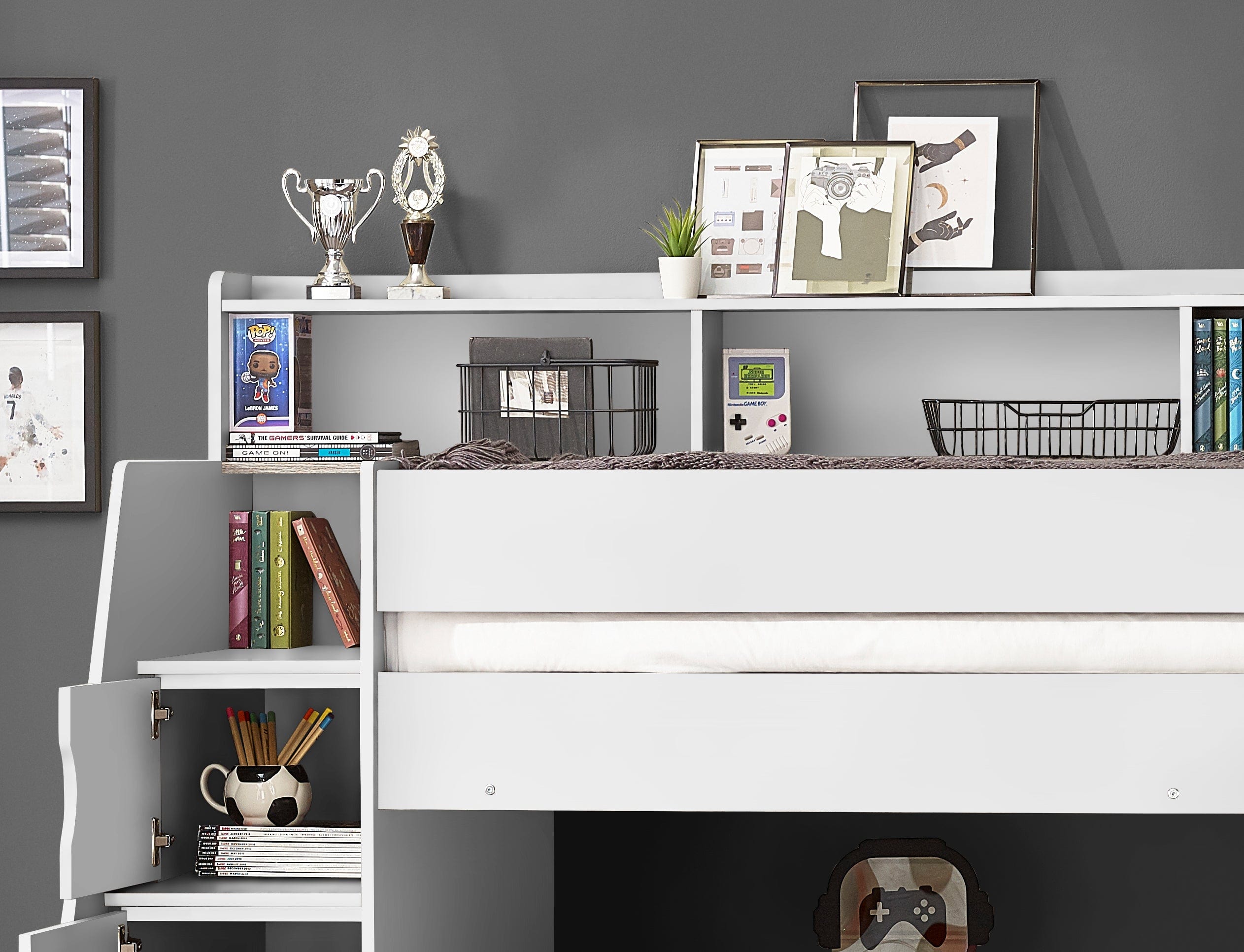 Camelot Staircase Bunk All White – Julian Bowen, view 4