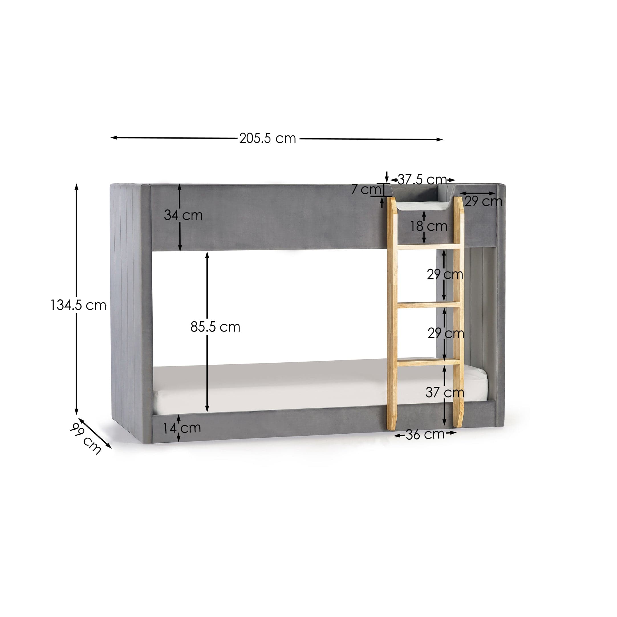 Daytona Bunk Bed – Julian Bowen, view 7