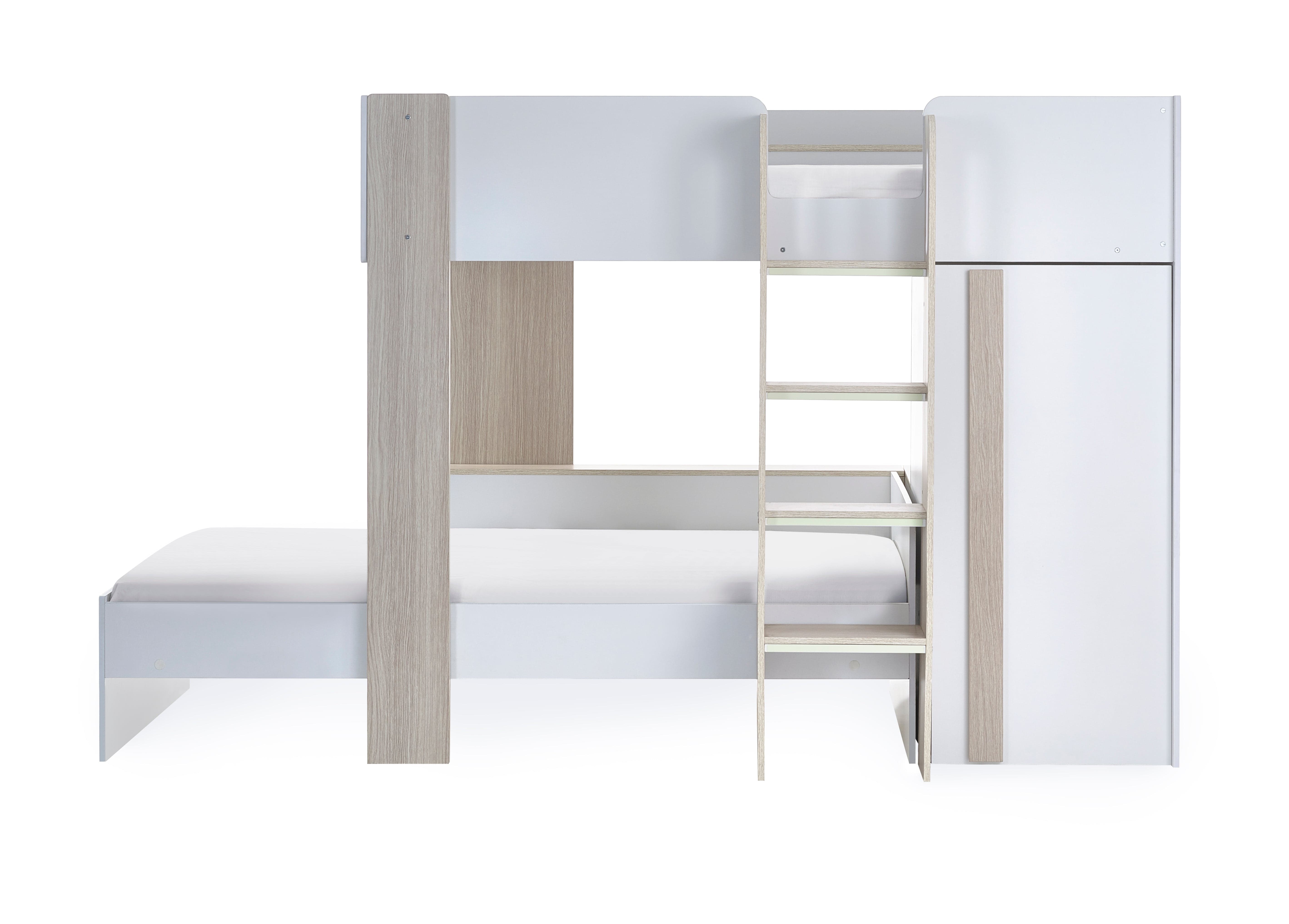 Horizon Bunk Bed - Pale Wood And White – Julian Bowen, view 4