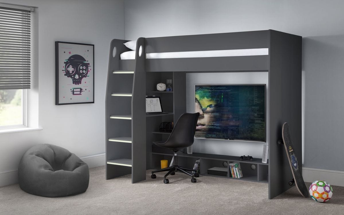 Nebula Gaming Bed - Anthracite – Julian Bowen, view 4
