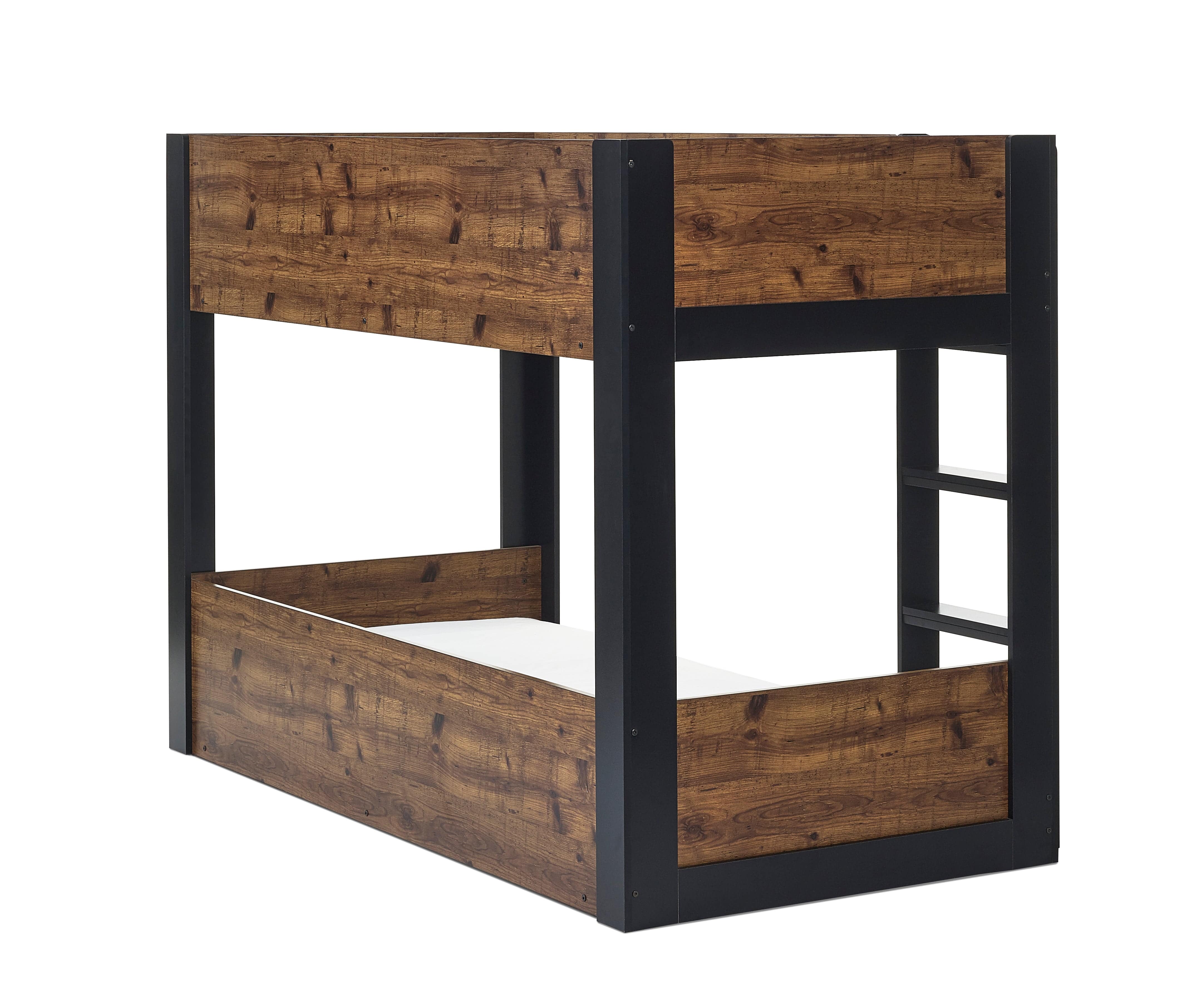 Solomon Bunk Bed - Rustic And Black – Julian Bowen, view 3