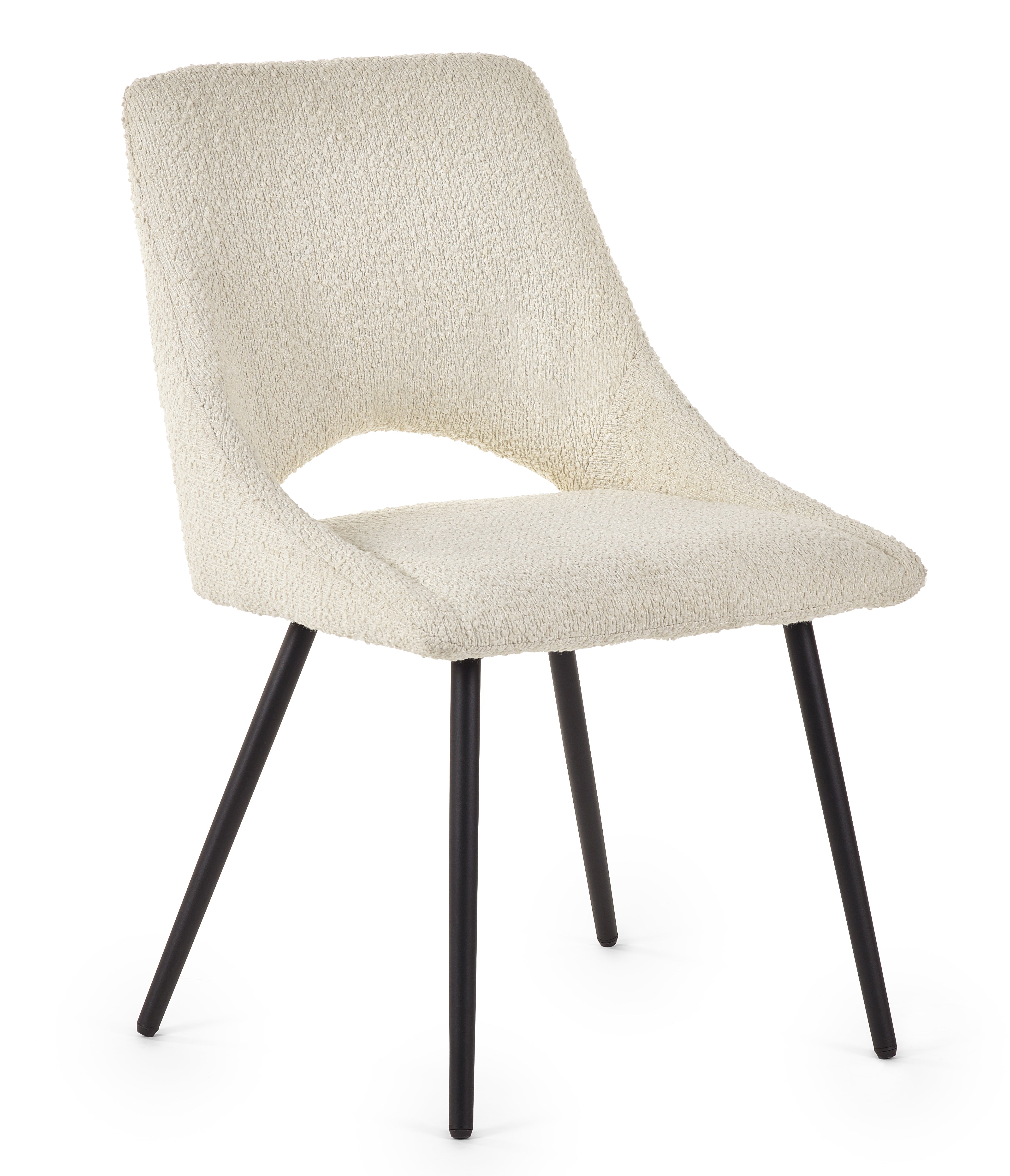 Iris Boucle Dining Chairs - Ivory (Set of 2) – Julian Bowen, view 3