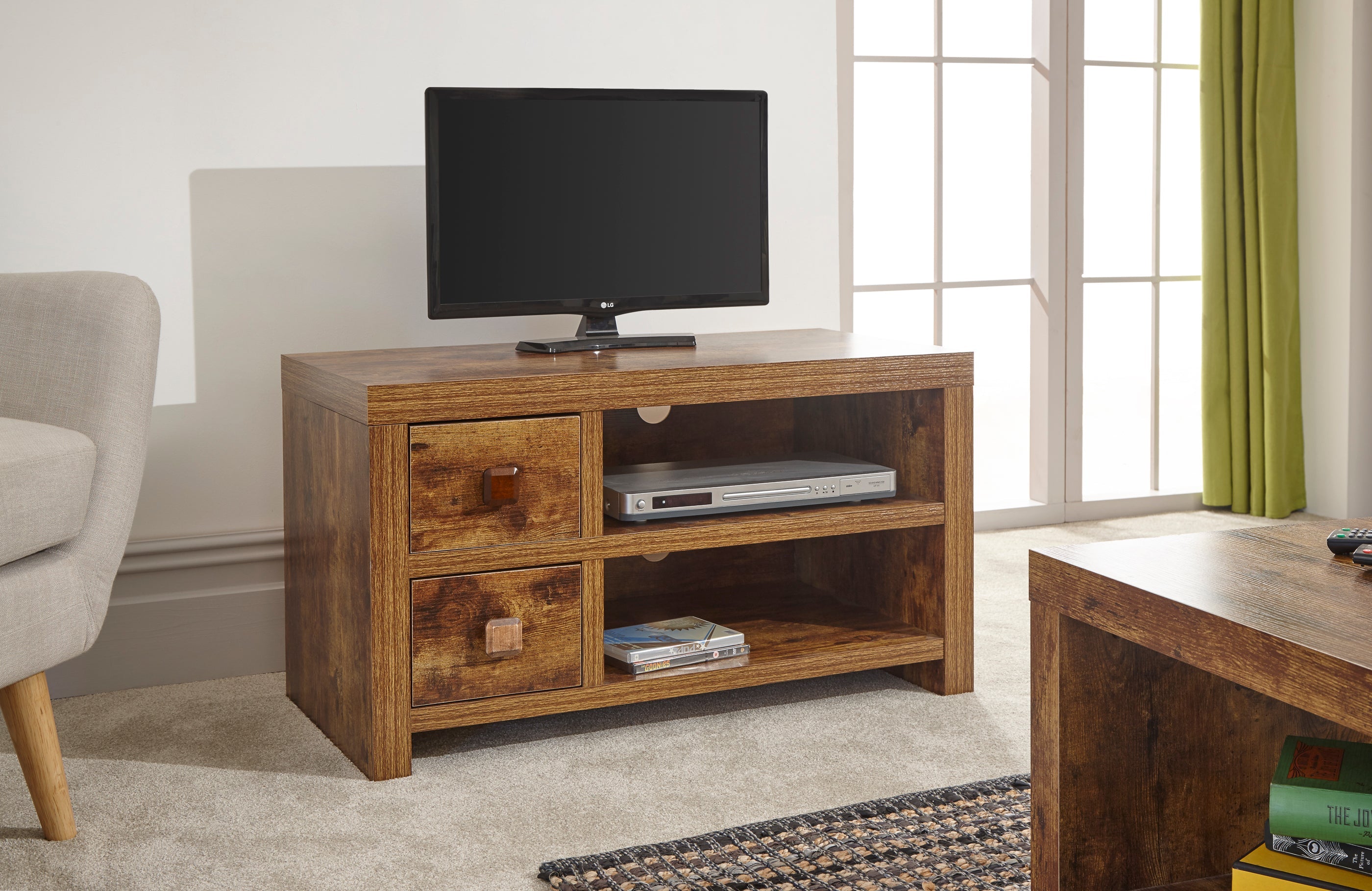 Jakarta 2 Drawer TV Unit Mango – GFW, view 2