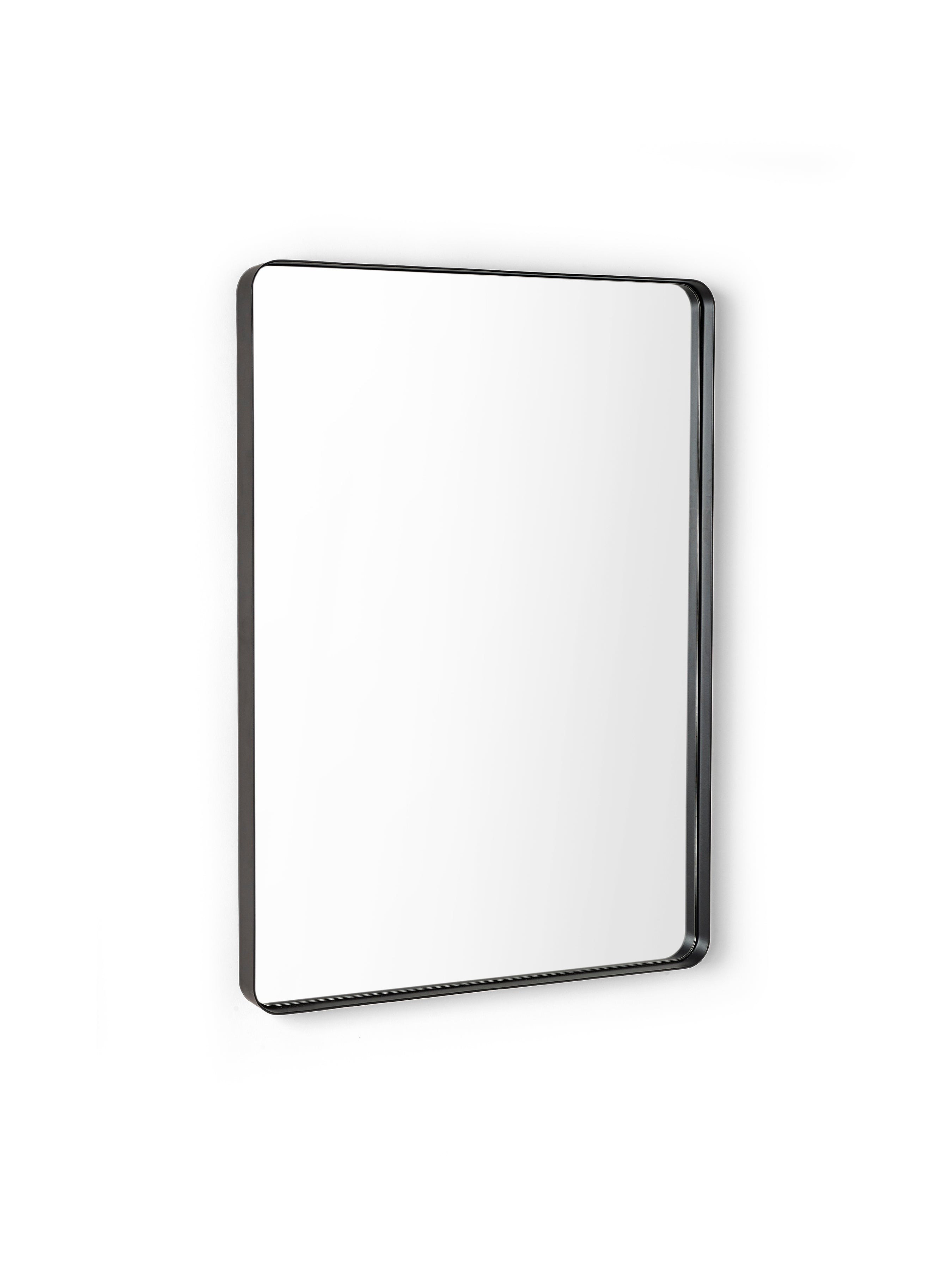 Jaya Black Frame Rectangular Wall Mirror – Julian Bowen