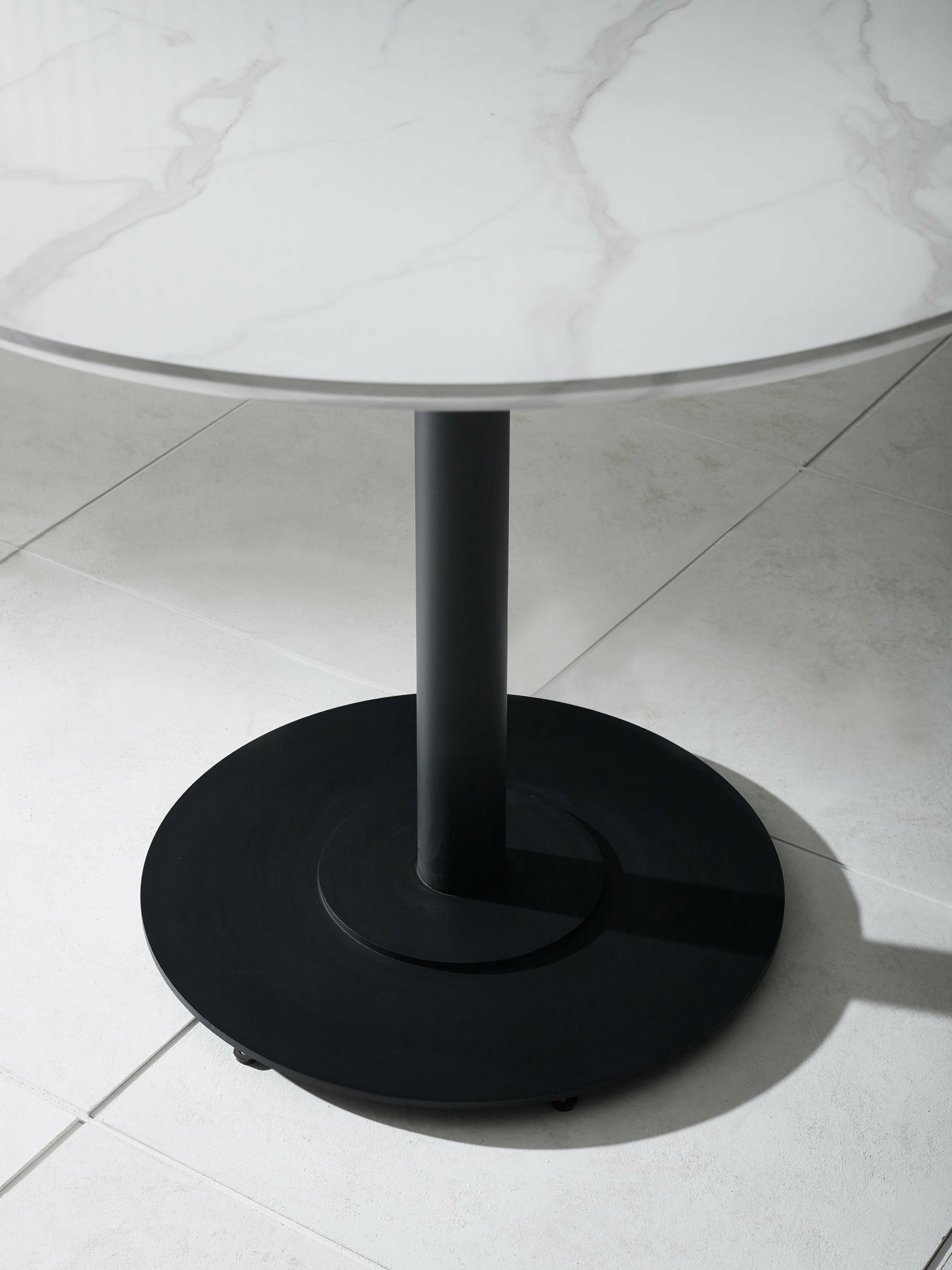 Luca 100cm Round Dining Table White – Julian Bowen, view 4