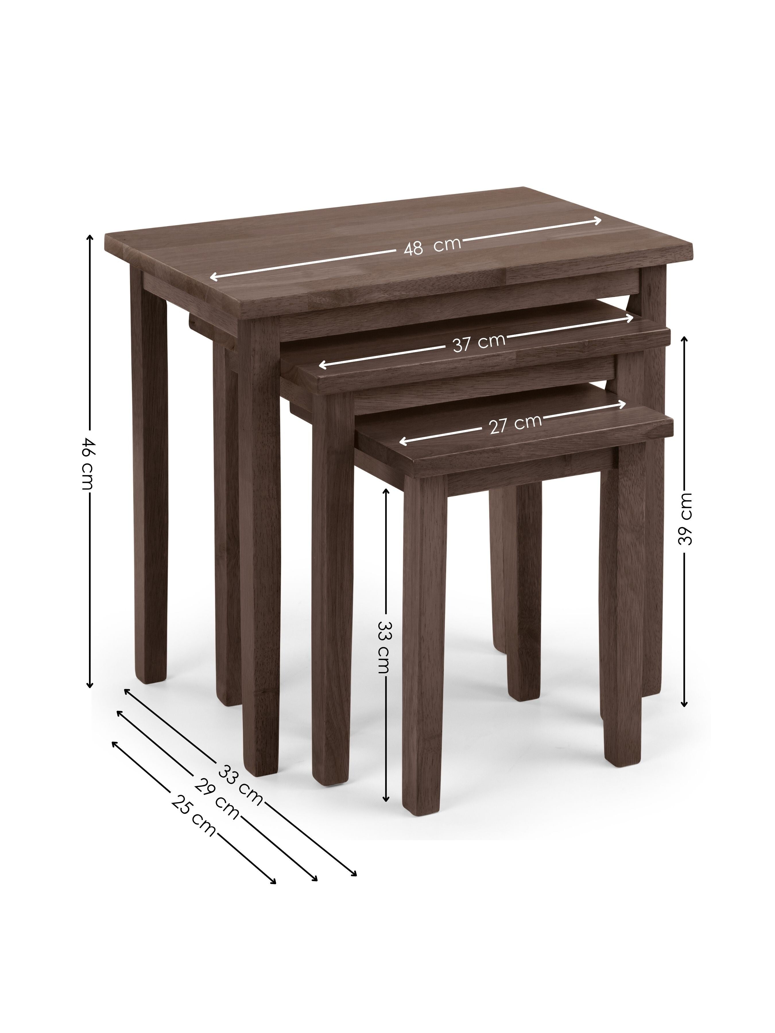 Cleo Walnut Nest of Tables – Julian Bowen, view 4