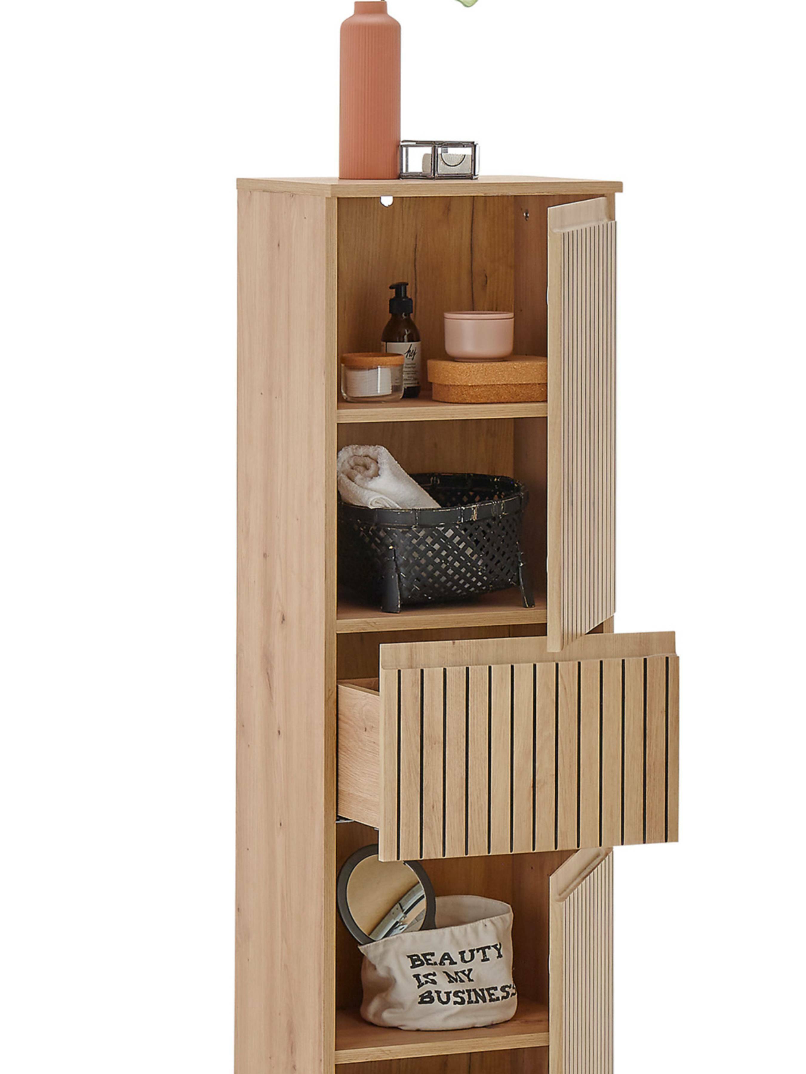 Austin 2 Door & 1 Drawer Narrow Cabinet – Julian Bowen, view 9