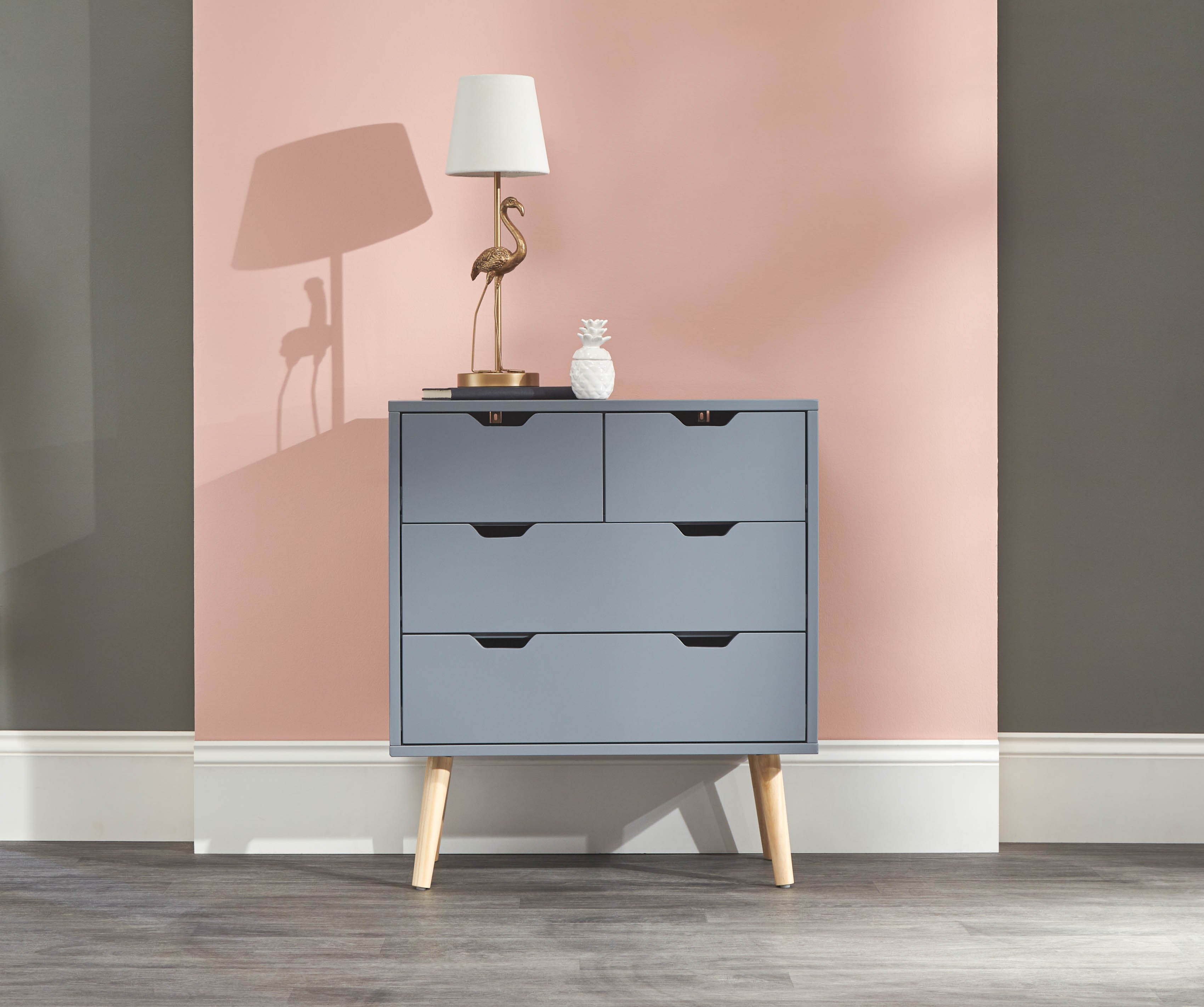 Nyborg 2+2 Drawer Chest – Dark Grey