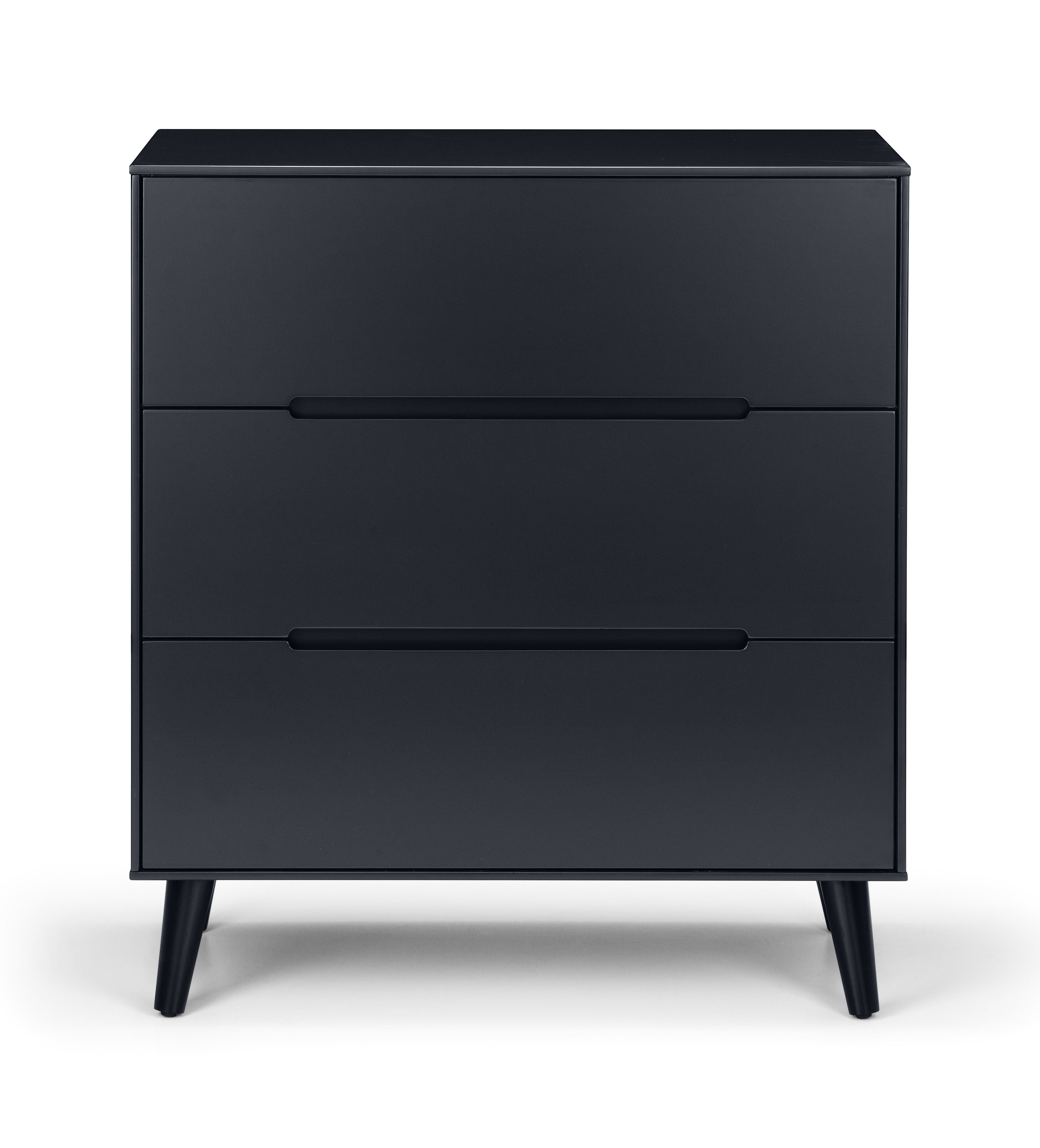 Alicia 3 Drawer Chest - Anthracite – Julian Bowen, view 3